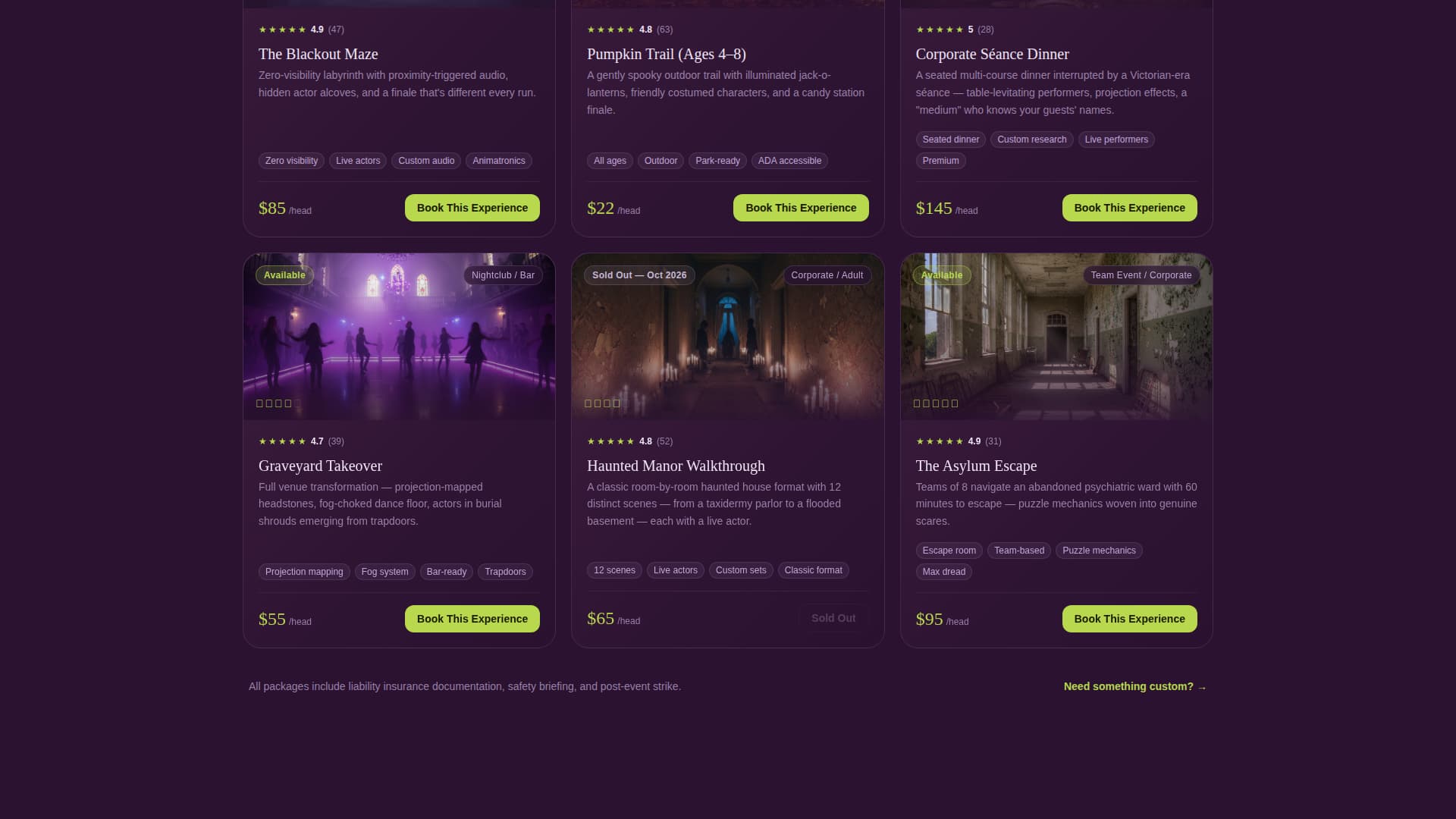 Halloween Business Booking Website Template