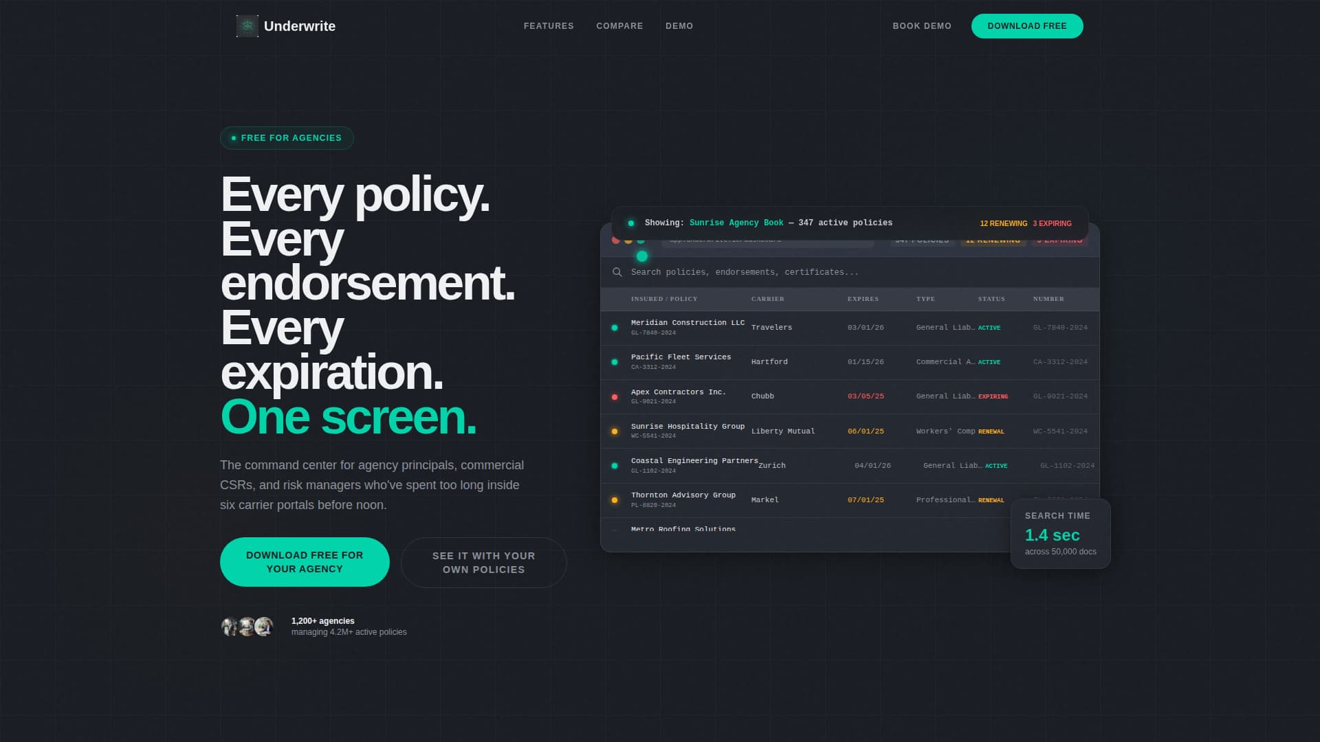 Optimize — Powerful Insurance Administration Landing Page Template