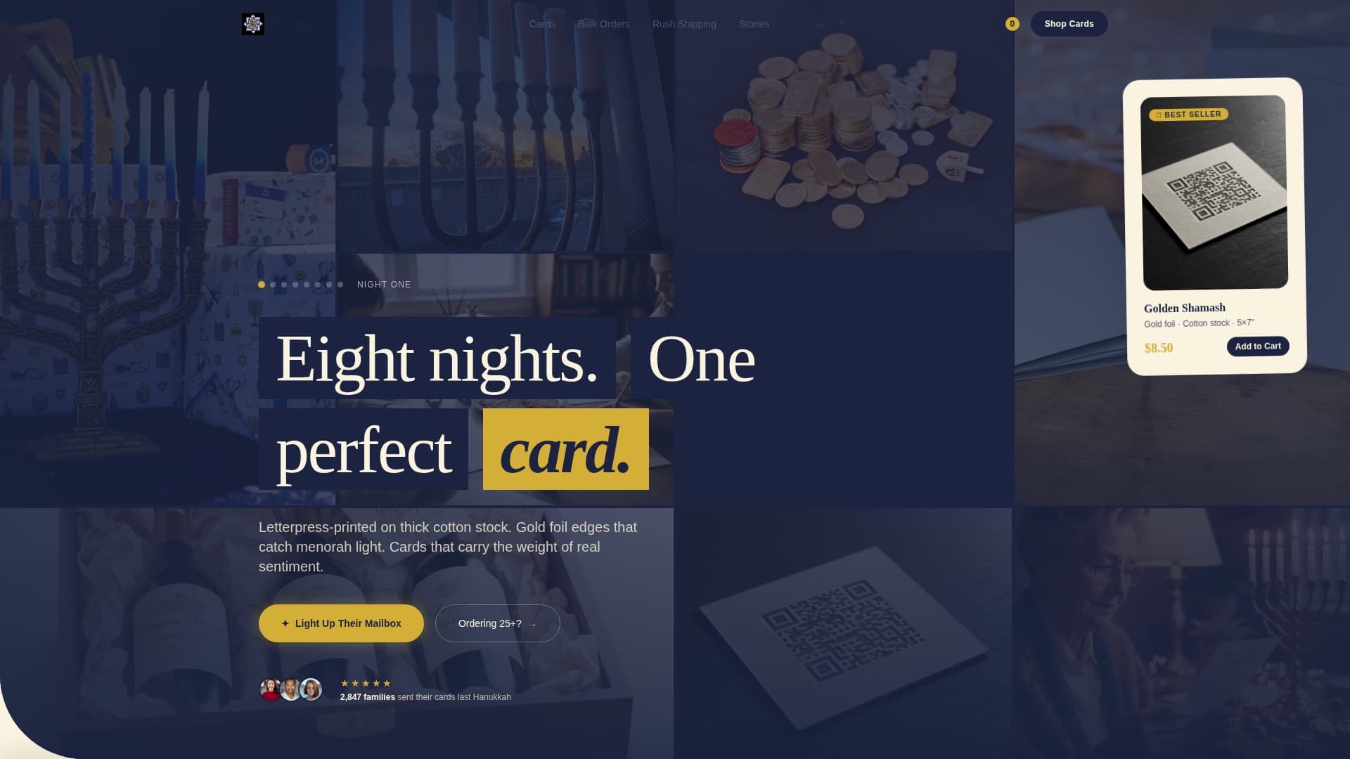Dreidel - Elegant Hanukkah Landing Page Template