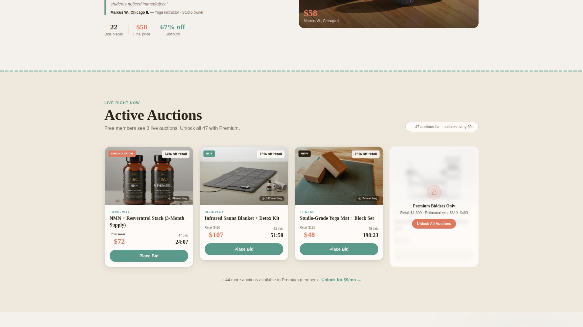 Bidwell - Thriving Wellness Landing Page Template