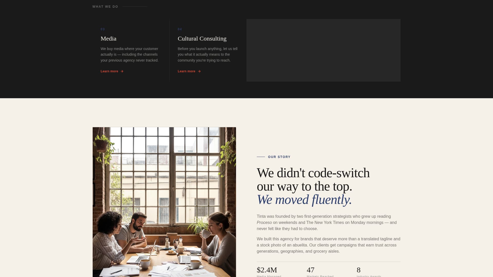 Hispanic-Owned Business Portfolio Website Template