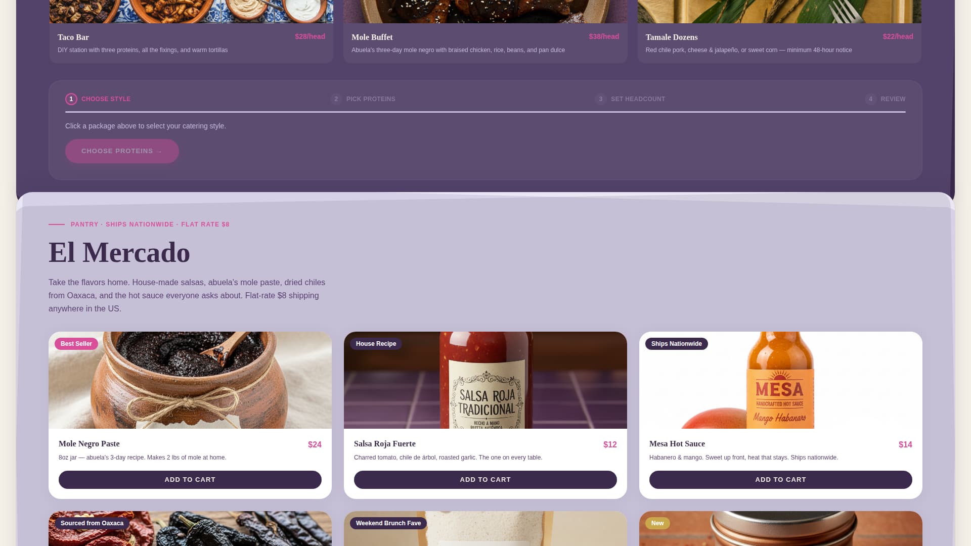Mesa - Vibrant Restaurant Landing Page Template
