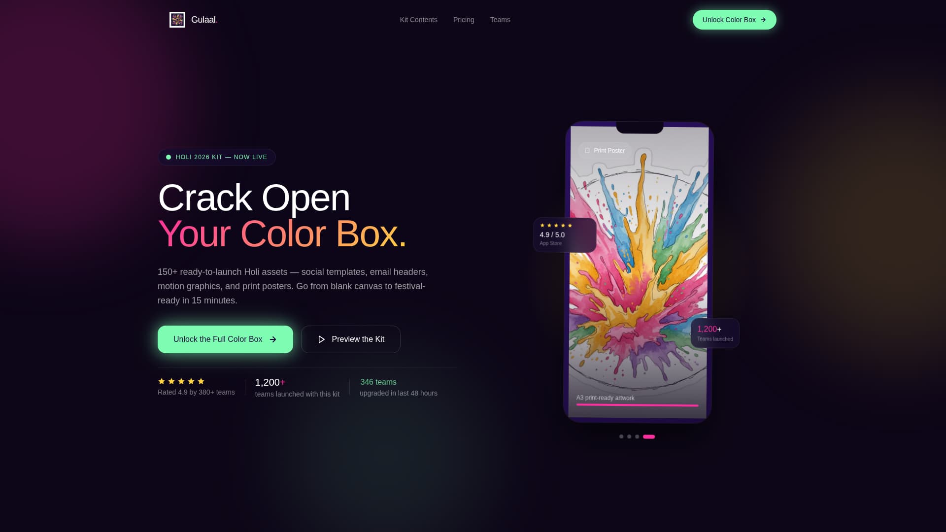 Holi Business Specialist Professional Website Template
