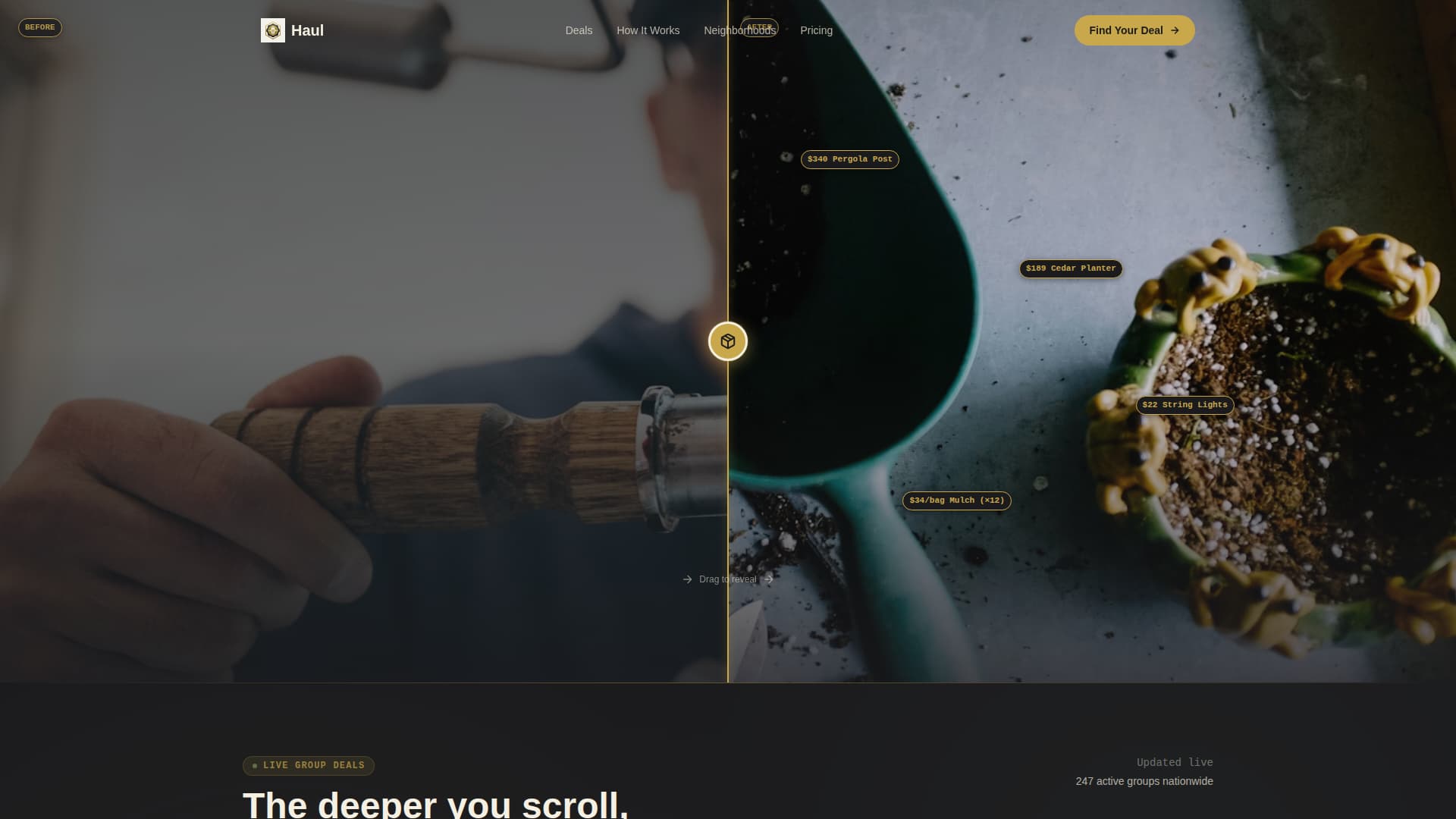 Haul - Neighborhood Group Buy Landing Page Template