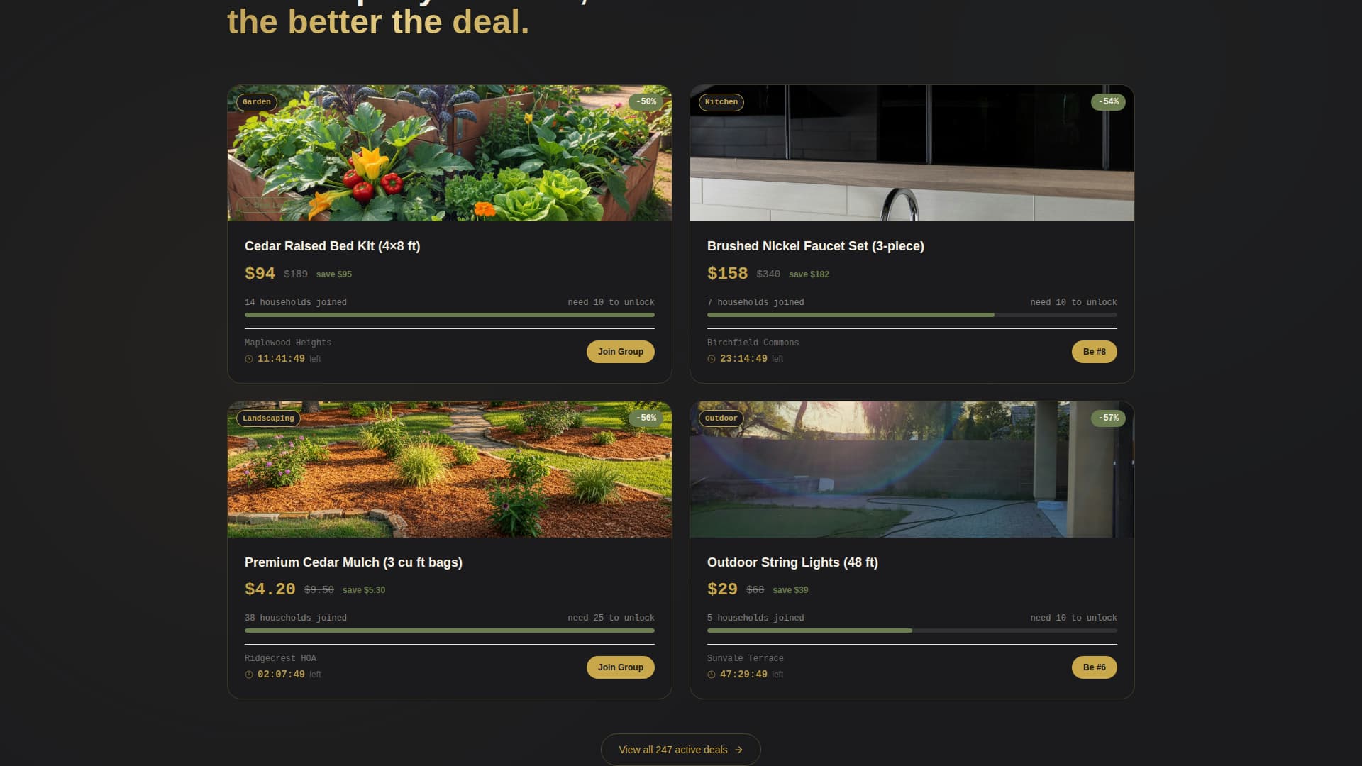 Haul - Neighborhood Group Buy Landing Page Template