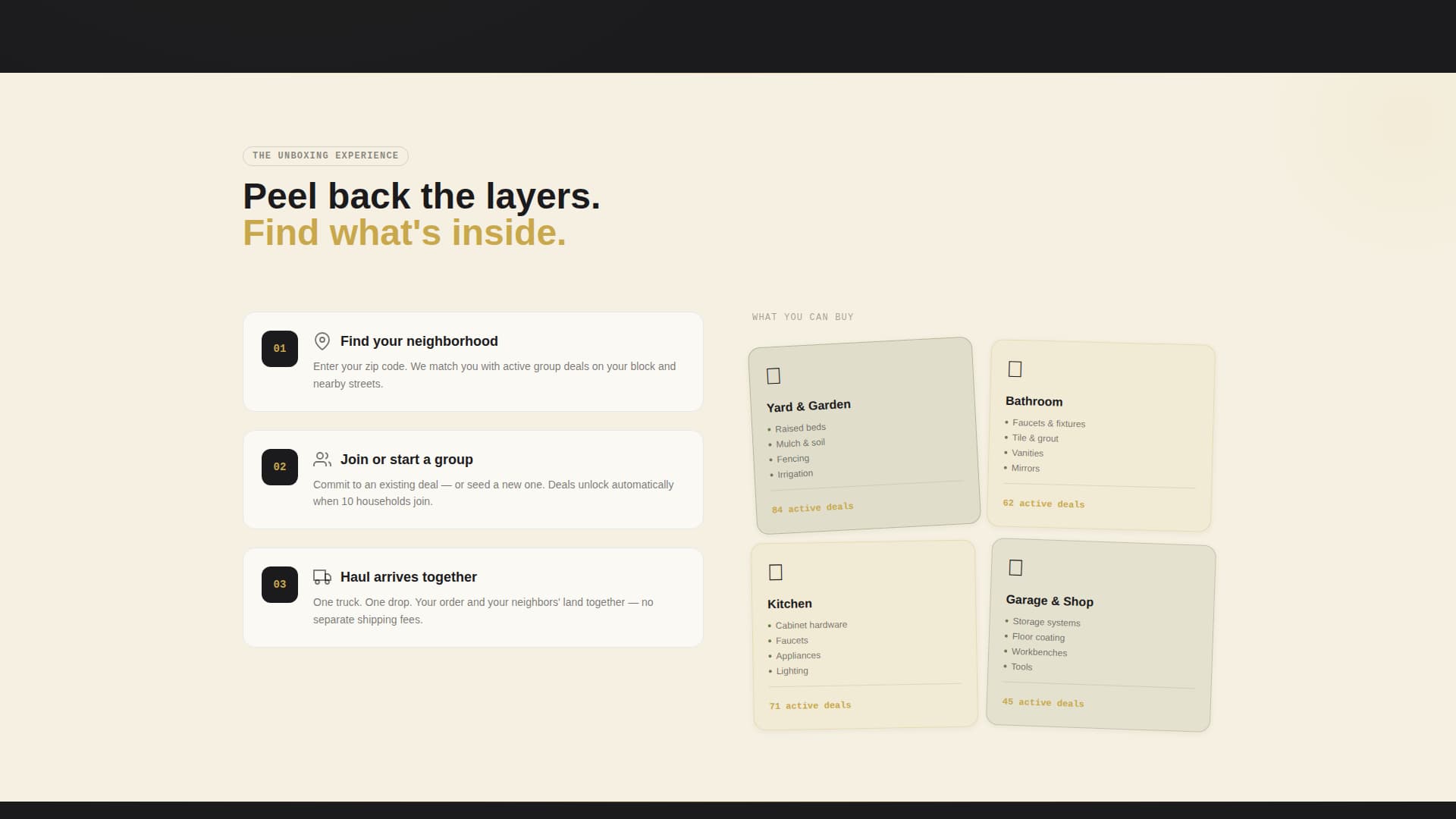 Haul - Neighborhood Group Buy Landing Page Template