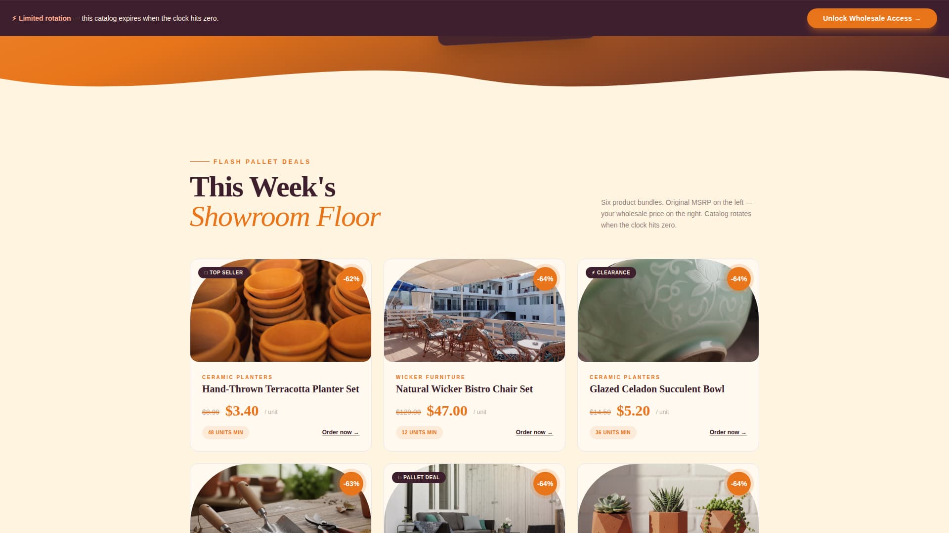 Stockroom - Wholesale Home Garden Landing Page Template