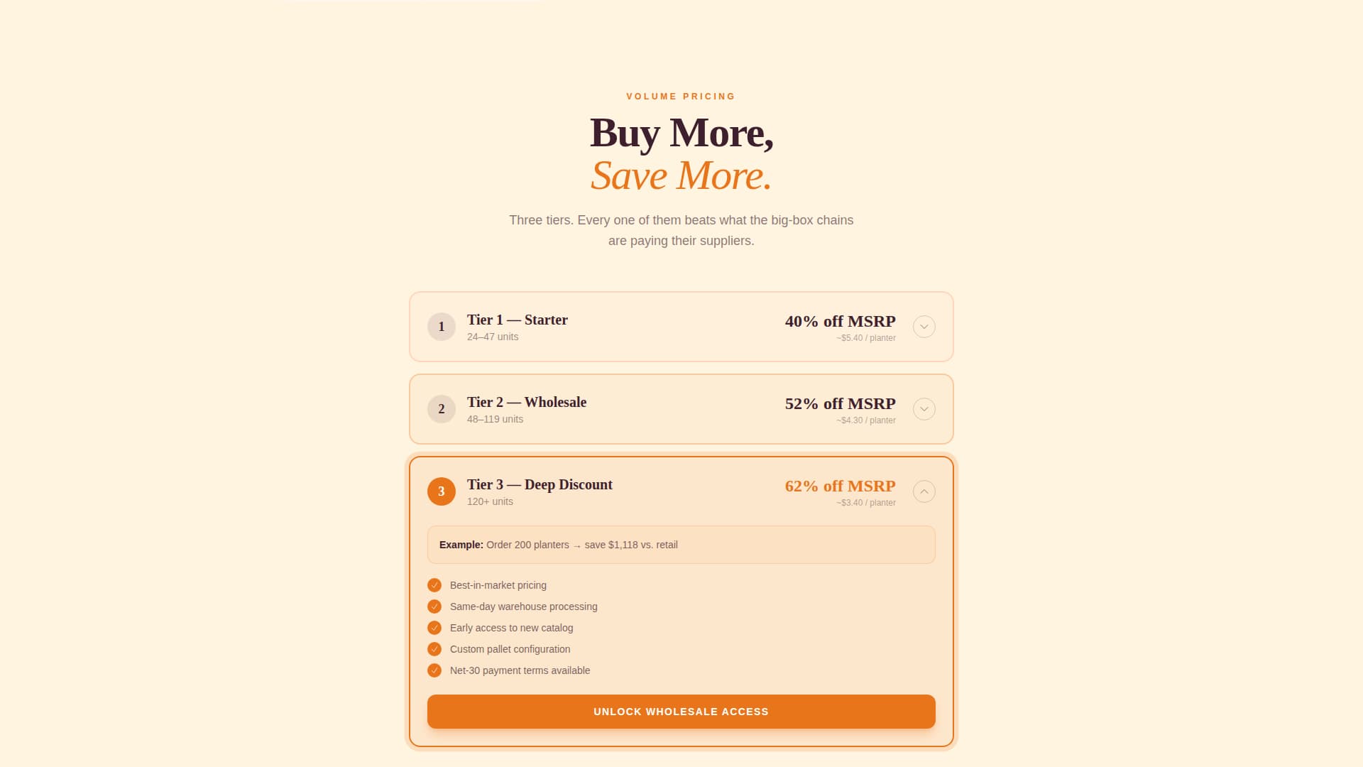 Stockroom - Wholesale Home Garden Landing Page Template
