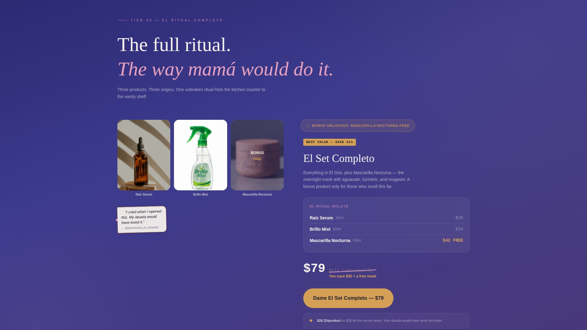 Migra - Authentic Beauty Landing Page Template