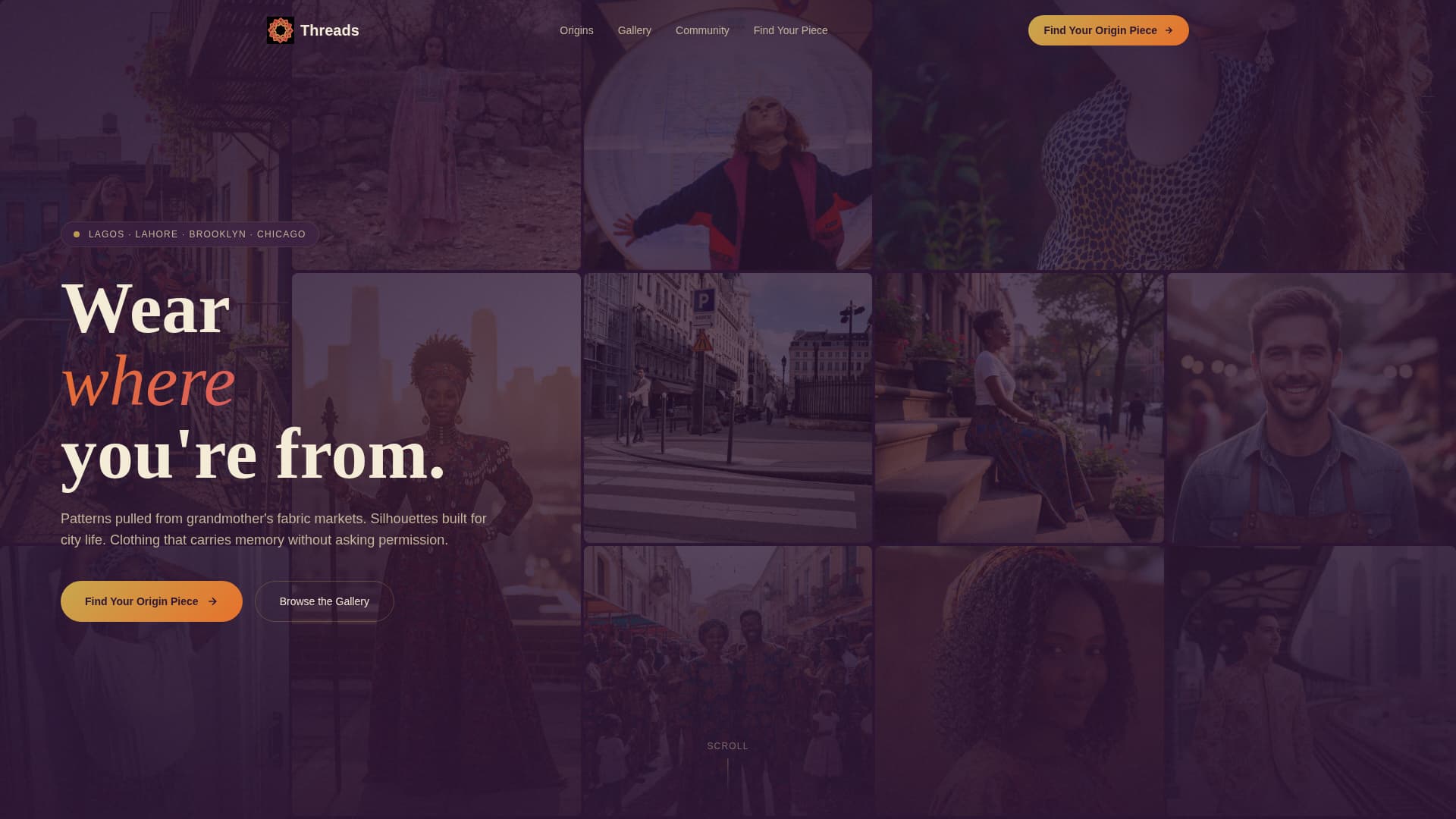 Threads - Vibrant Diaspora Landing Page Template