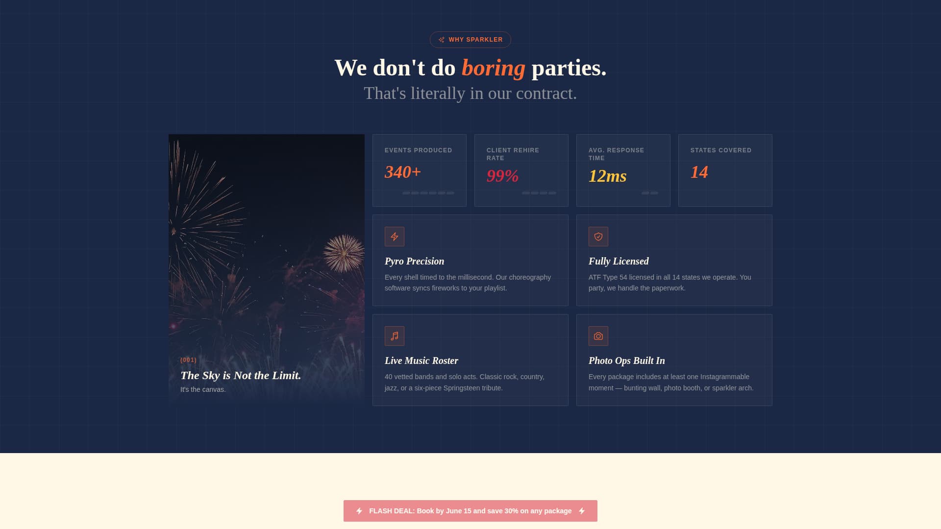 Sparkler - Bold Independence Day Landing Page Template