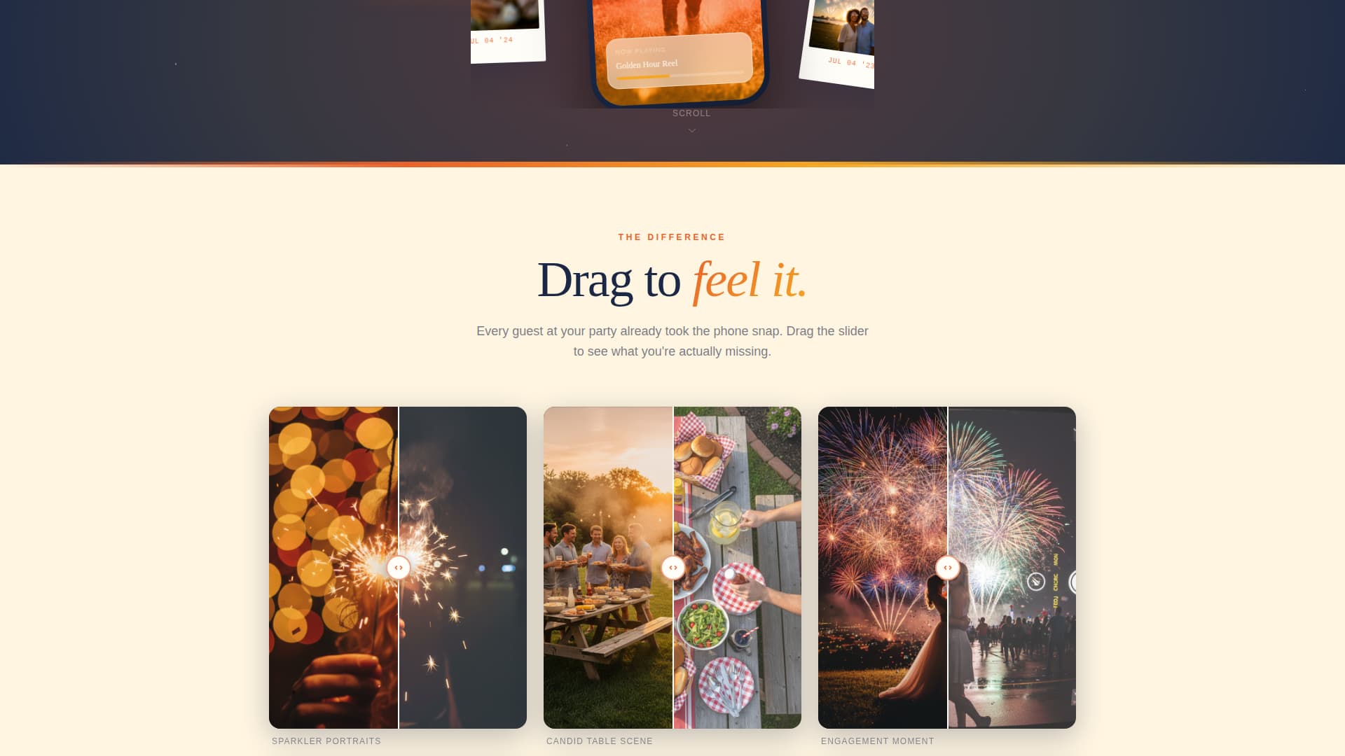 Sparkler - Vibrant Photography Landing Page Template