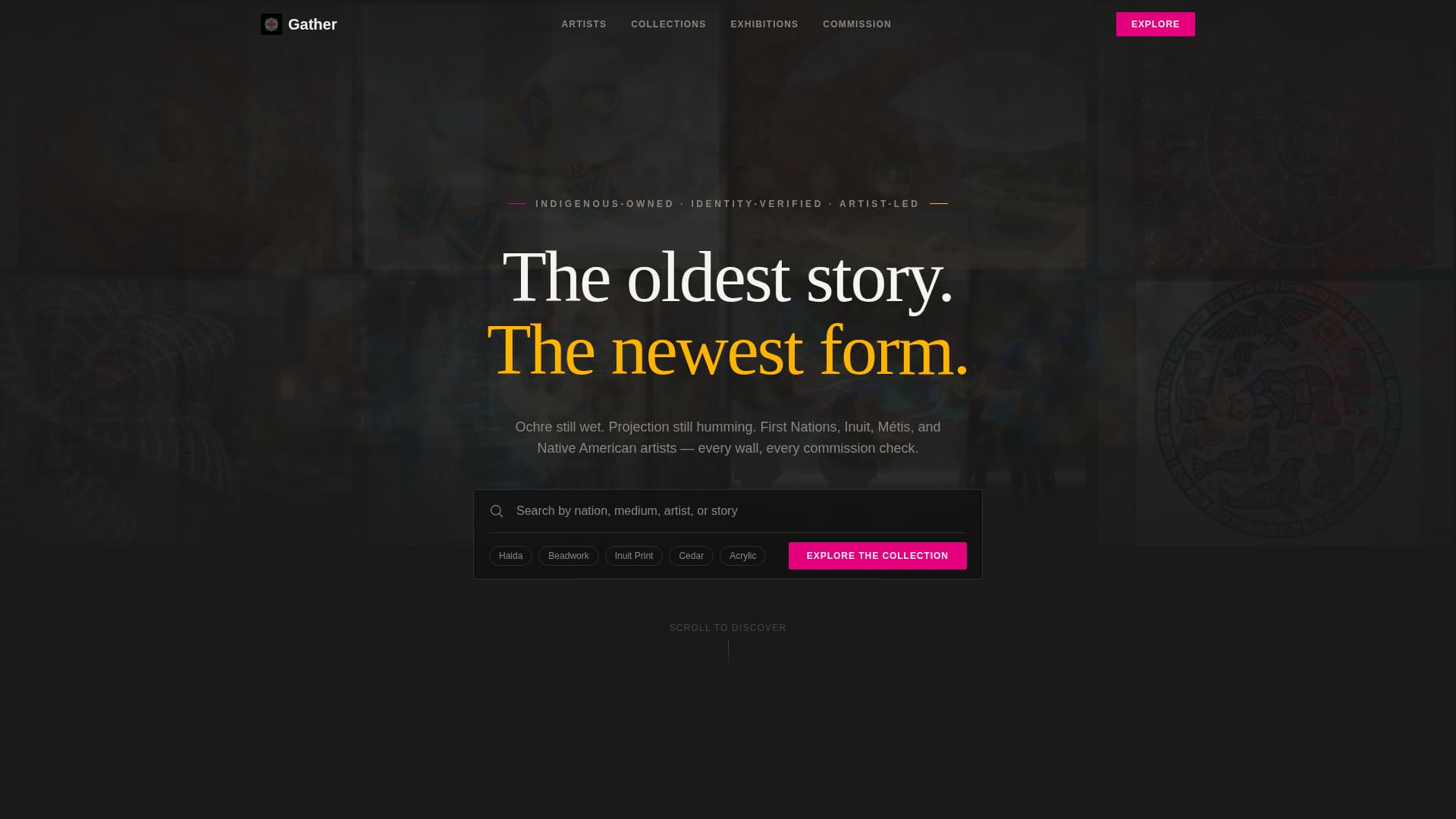 Gather - Authentic Indigenous Art Landing Page Template