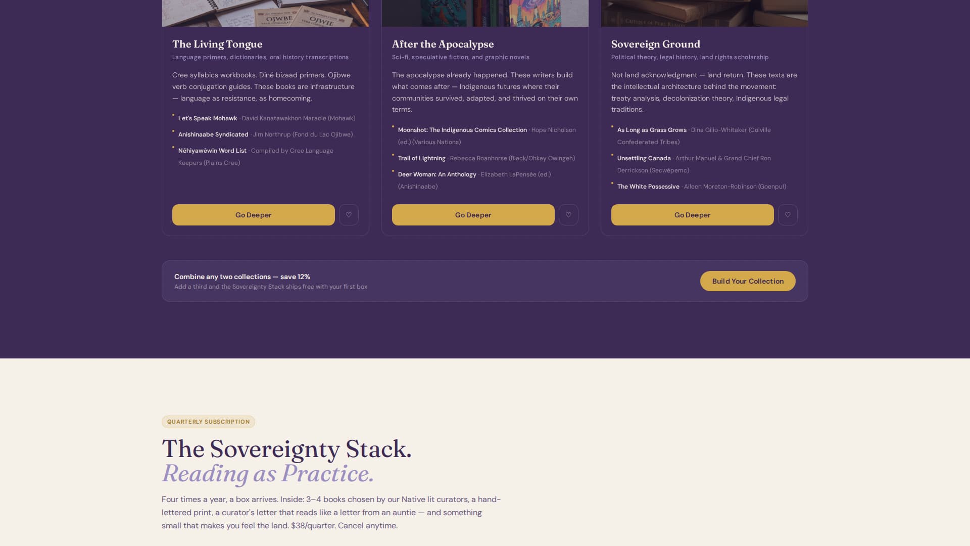 Storykeeper - Sovereign Bookstore Landing Page Template