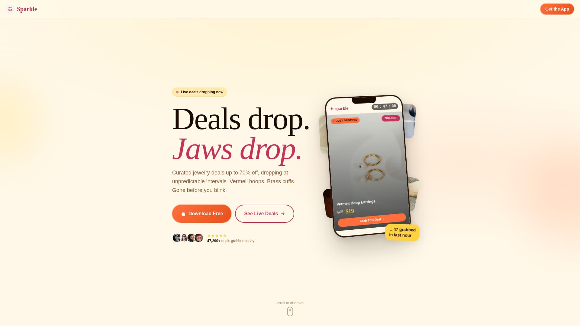 Sparkle - Irresistible Jewelry Landing Page Template