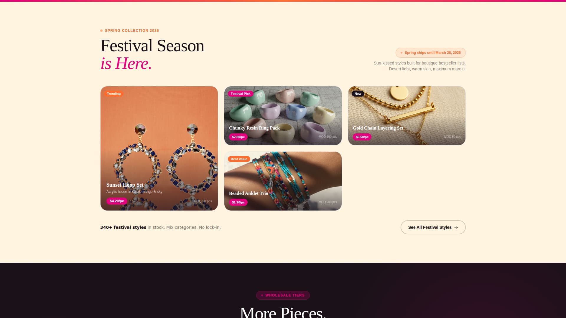 Jewelry & Accessories E-Commerce Pricing Website Template