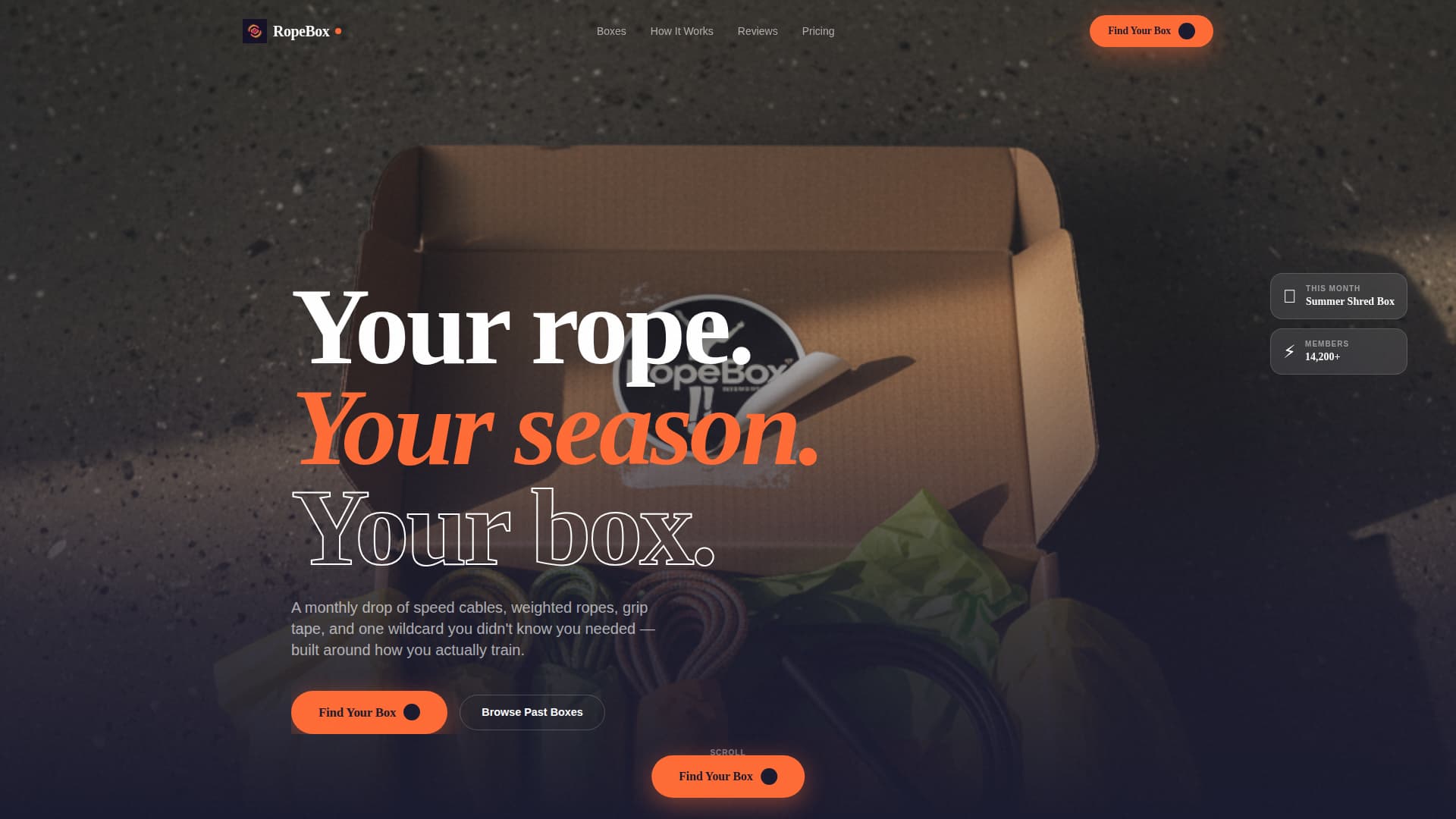 Ropebox - Bold Fitness Landing Page Template