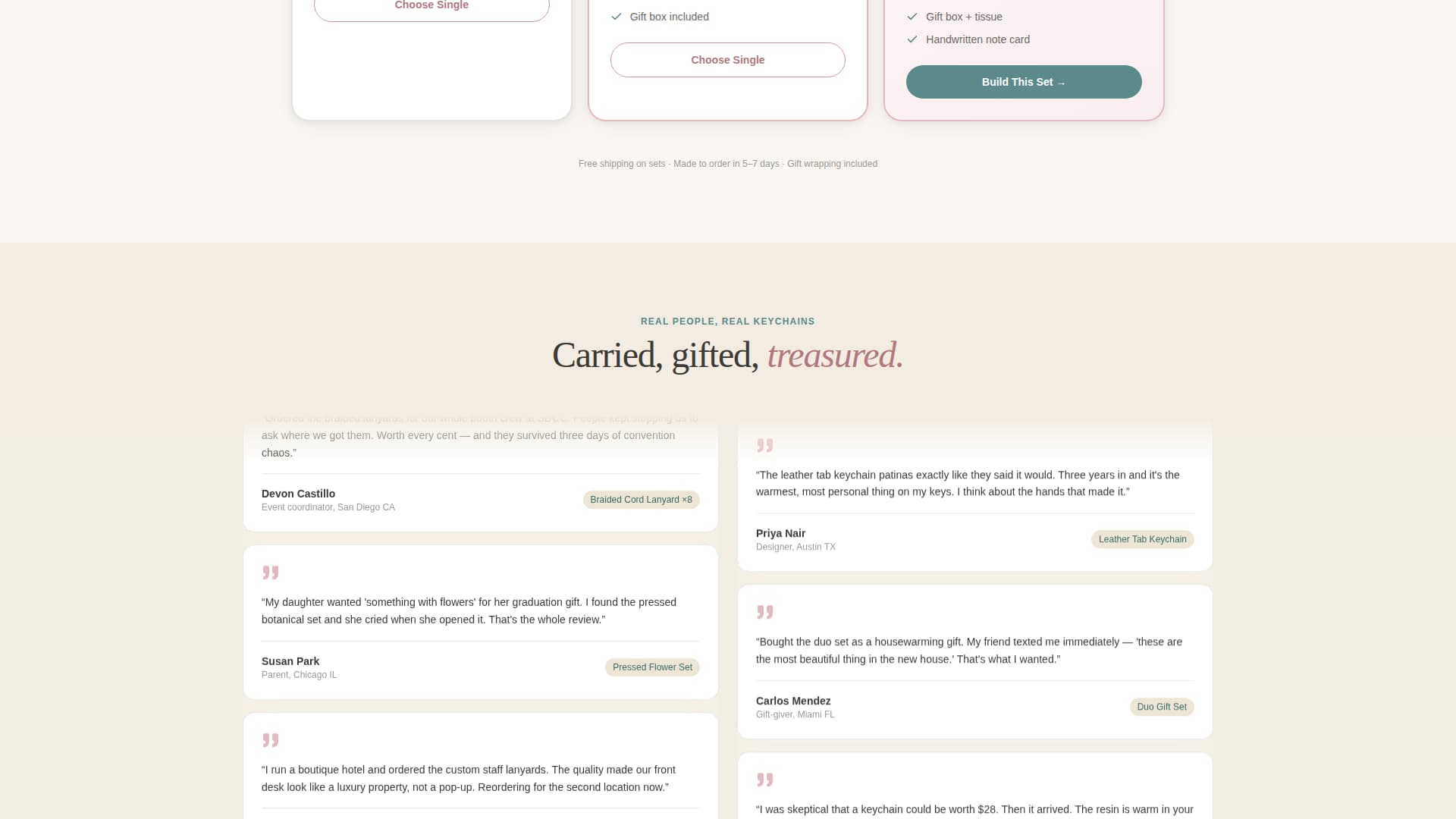 Keychains & Lanyards Store Professional Website Template