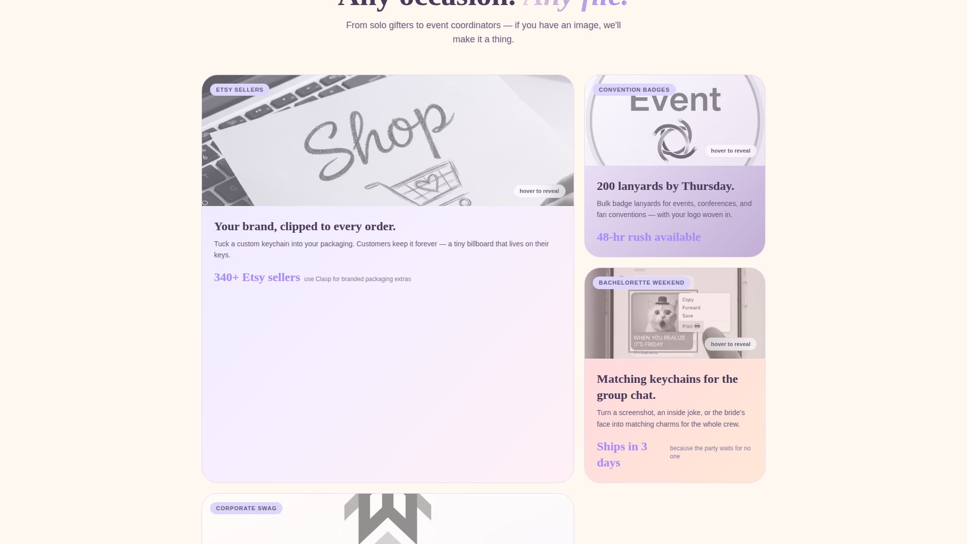 Keychains & Lanyards Store Specialist Professional Website Template