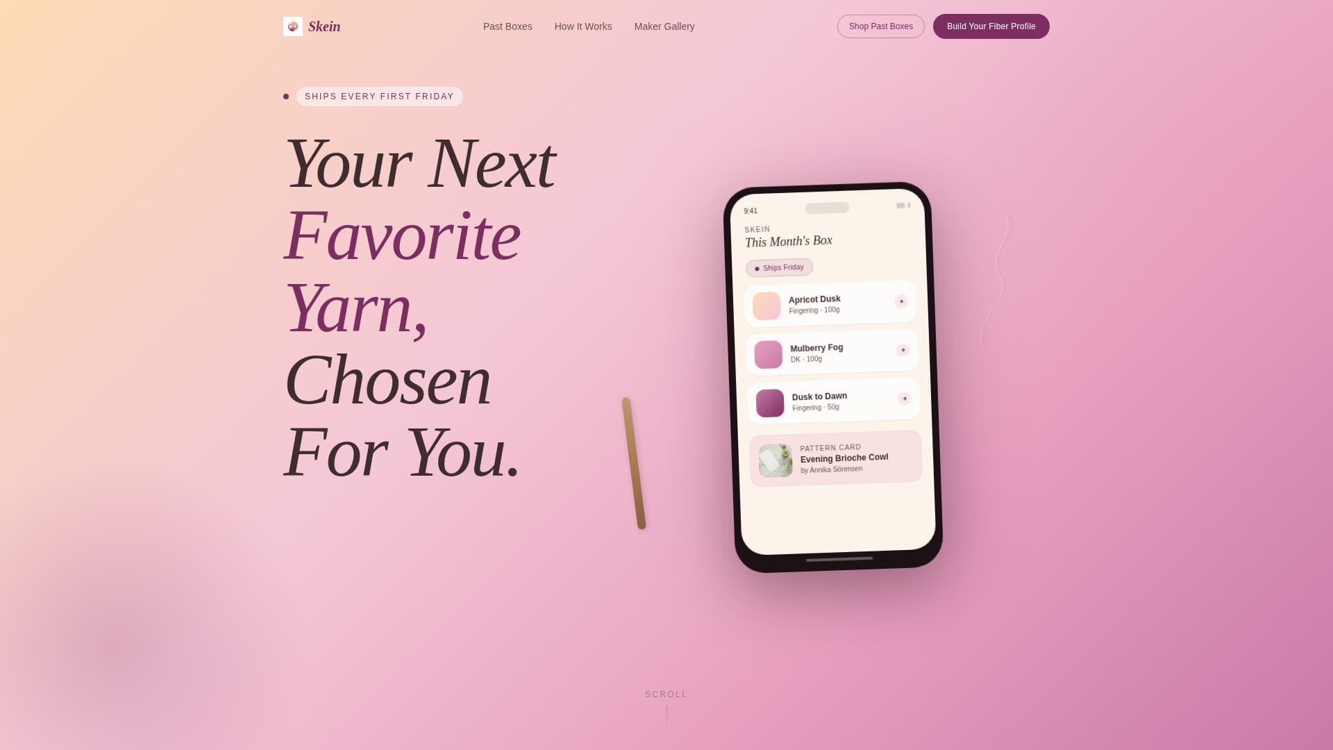 Skein - Curated Yarn Landing Page Template