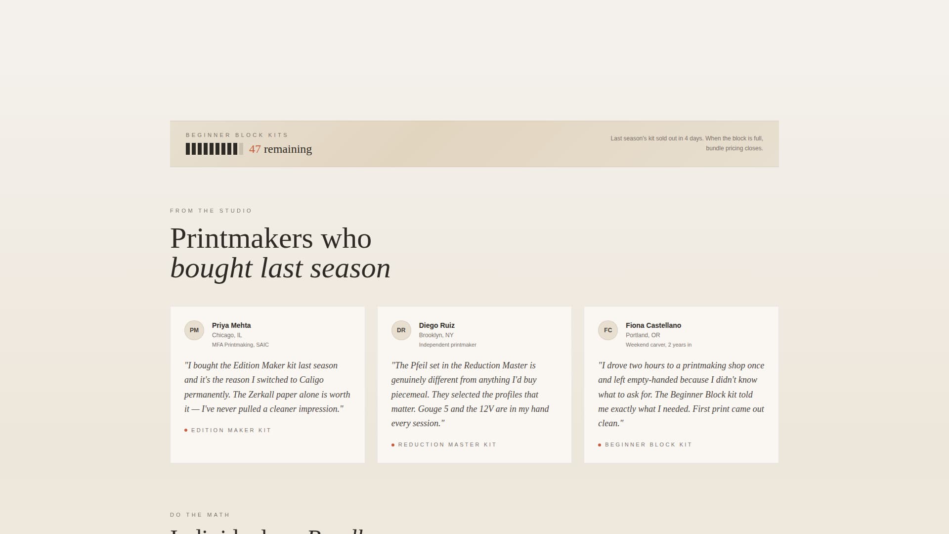 Gouge - Artisan Printmaking Landing Page Template
