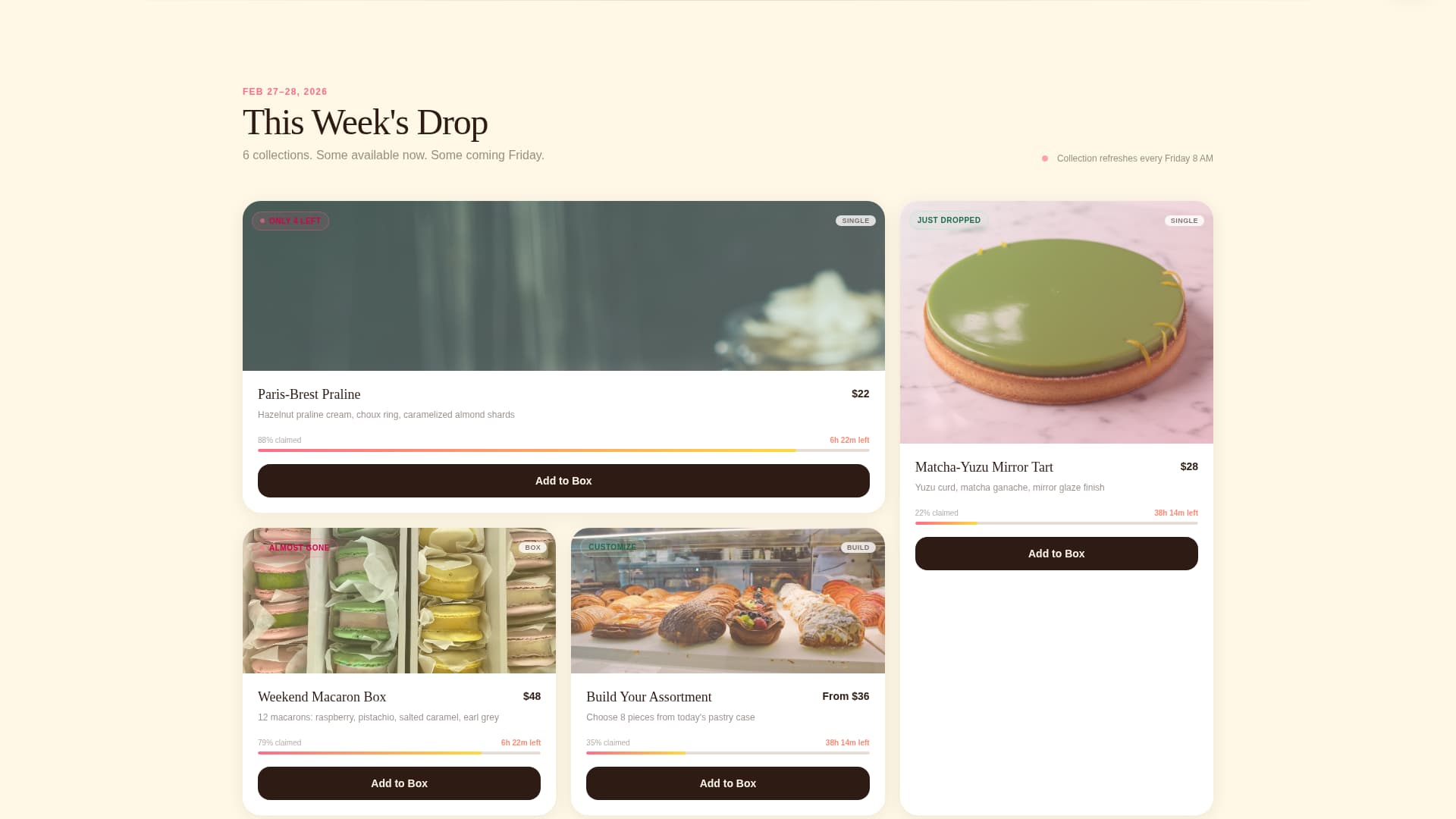 Crème - Irresistible Patisserie Landing Page Template