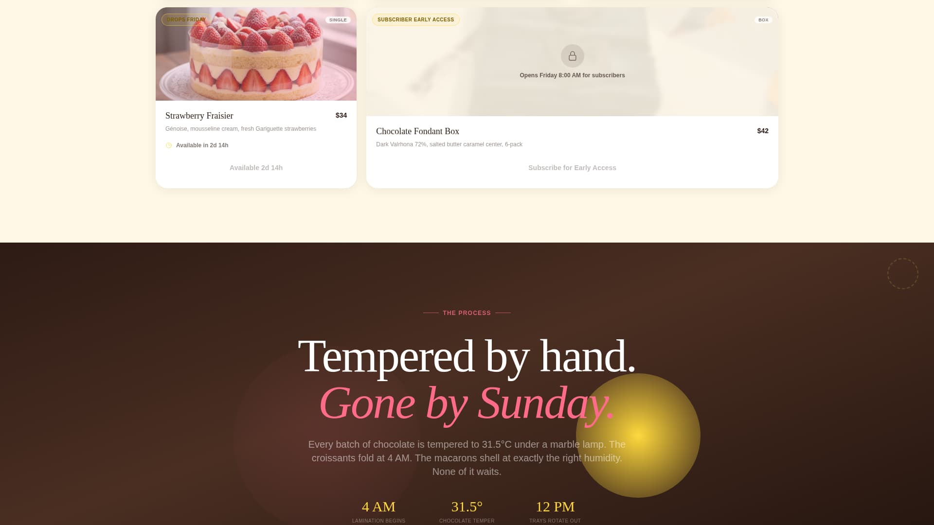 Crème - Irresistible Patisserie Landing Page Template