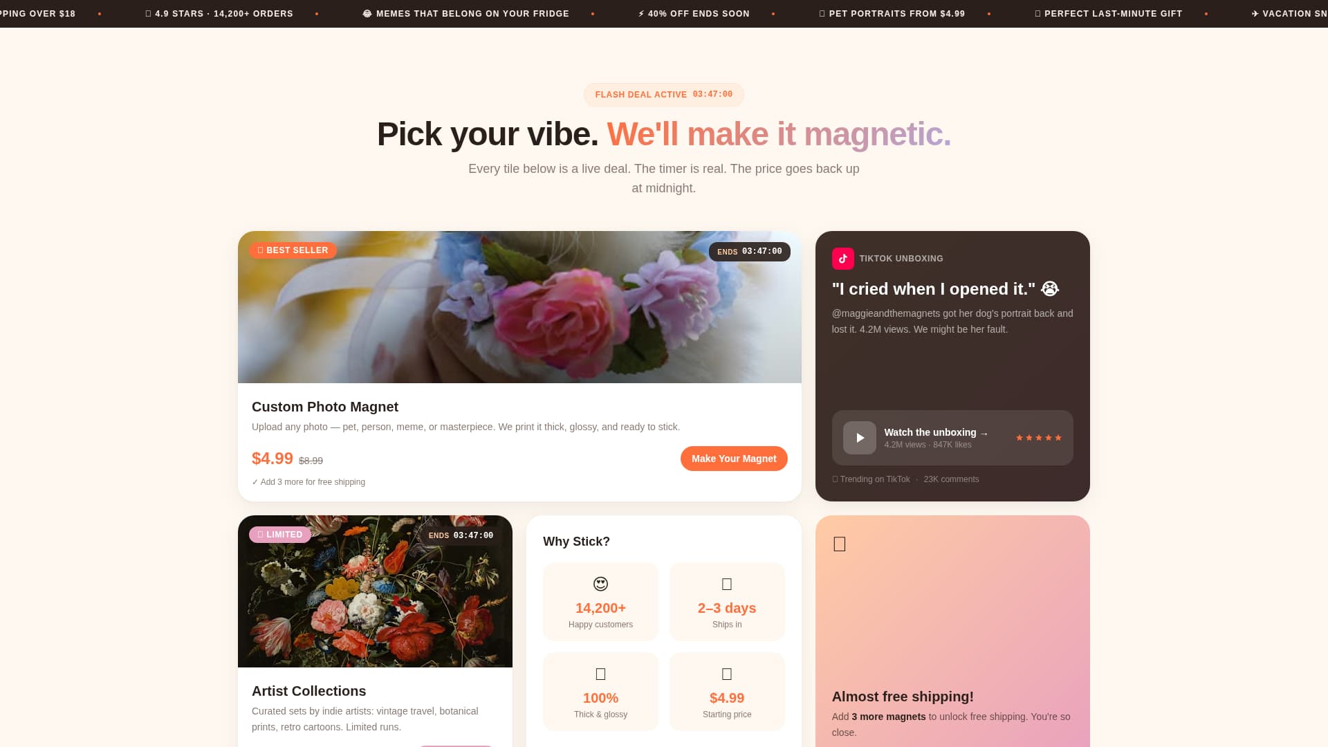 Stick — Bold Promotional Merchandise Landing Page Template
