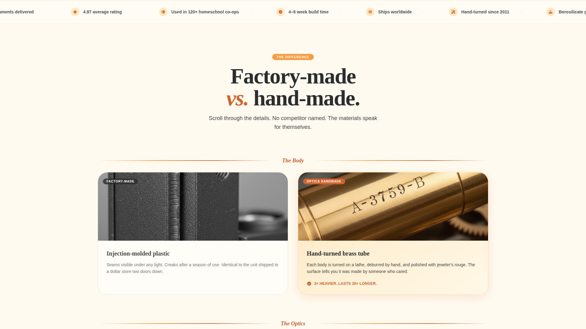 Optica - Captivating Scienceequipment Landing Page Template