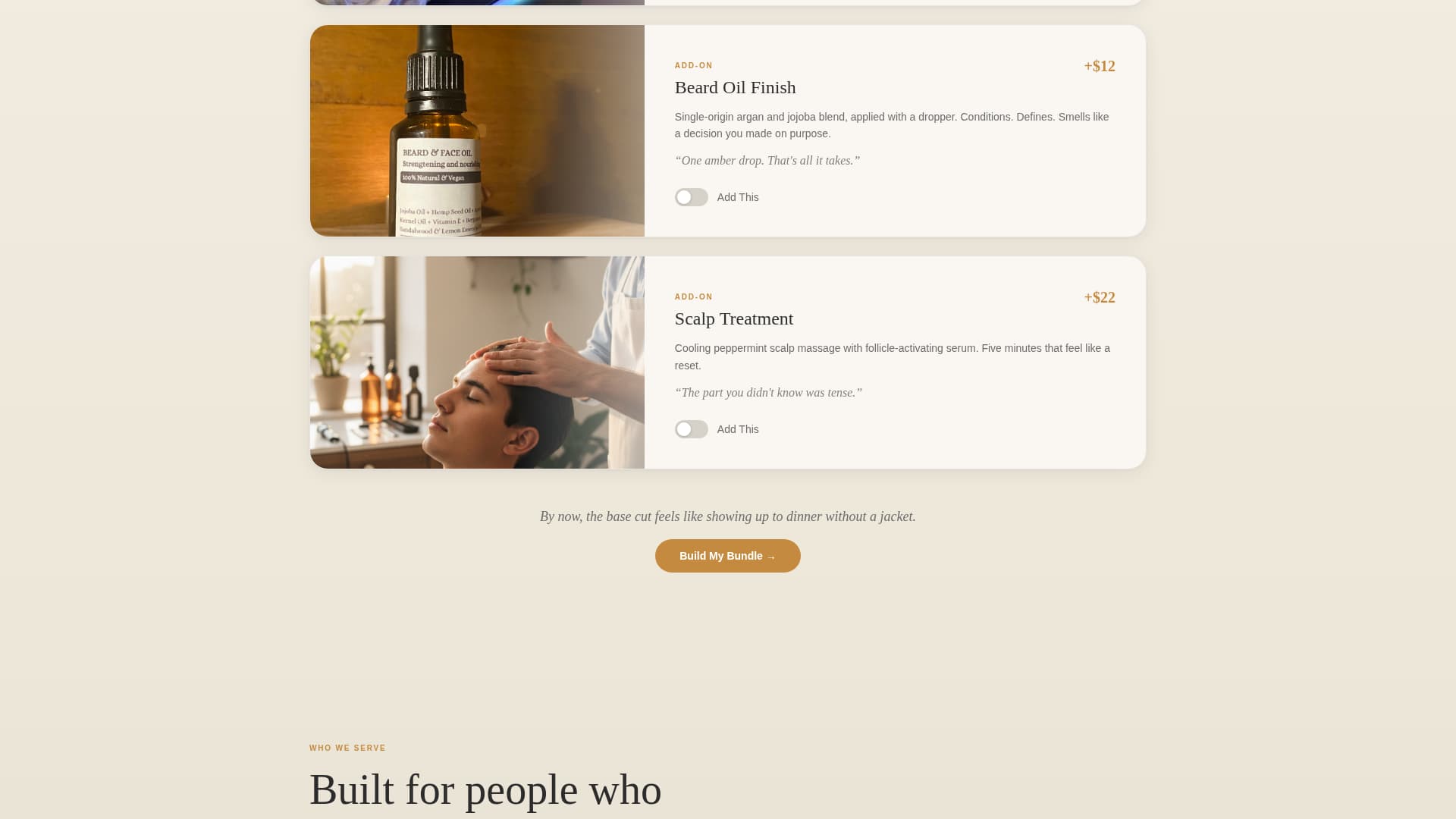 Fade — Expert Hair Styling Landing Page Template