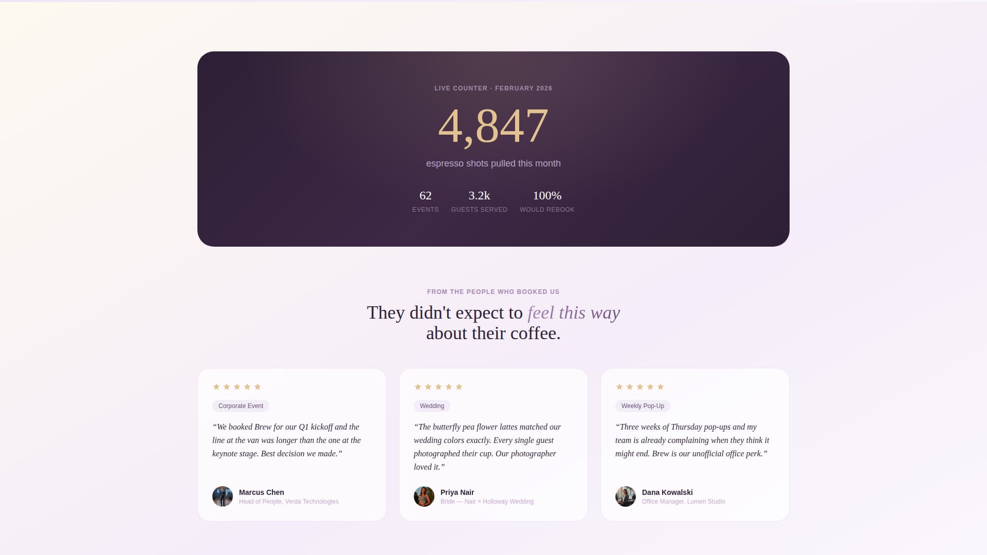 Brew - Enchanting Mobilecaf Landing Page Template