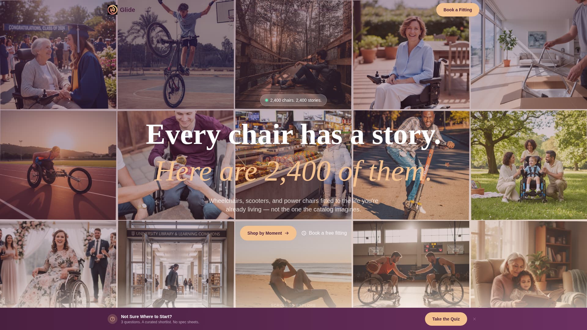 Glide - Warm Mobility Landing Page Template