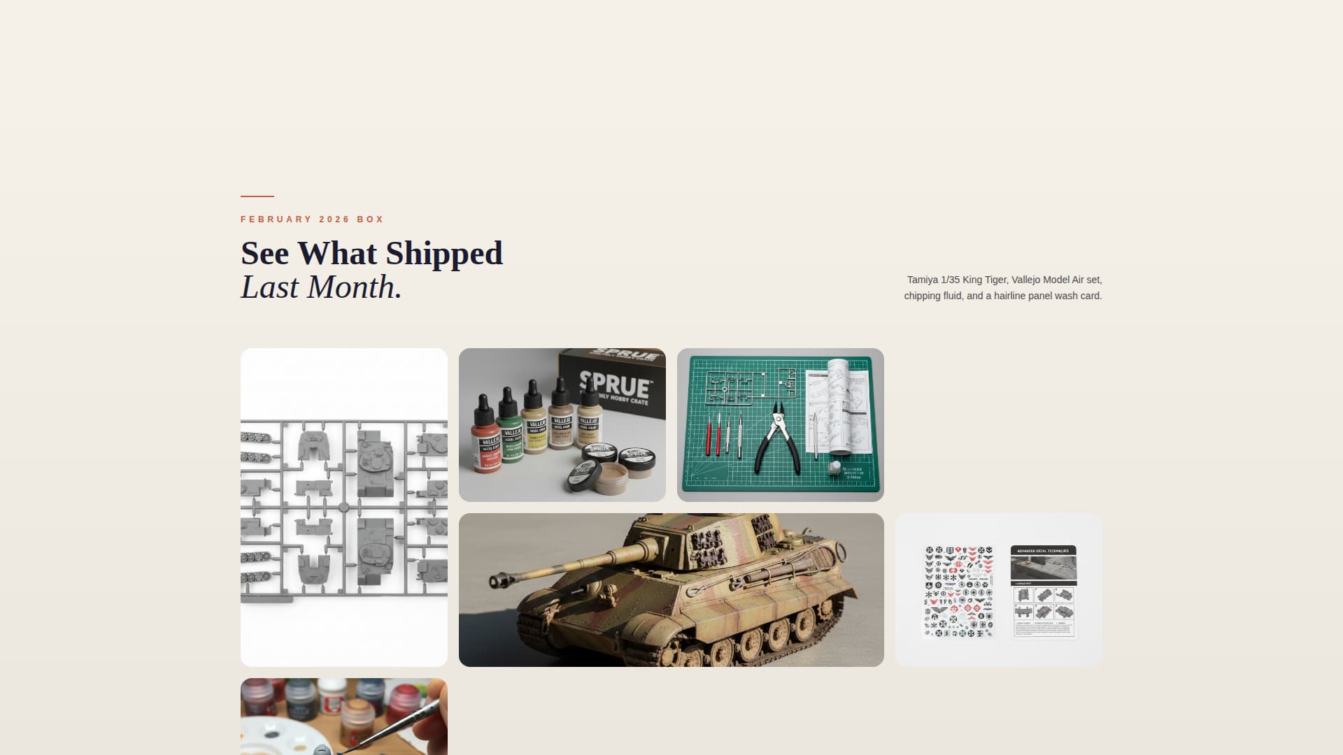 Sprue - Seasonal Modelkits Landing Page Template