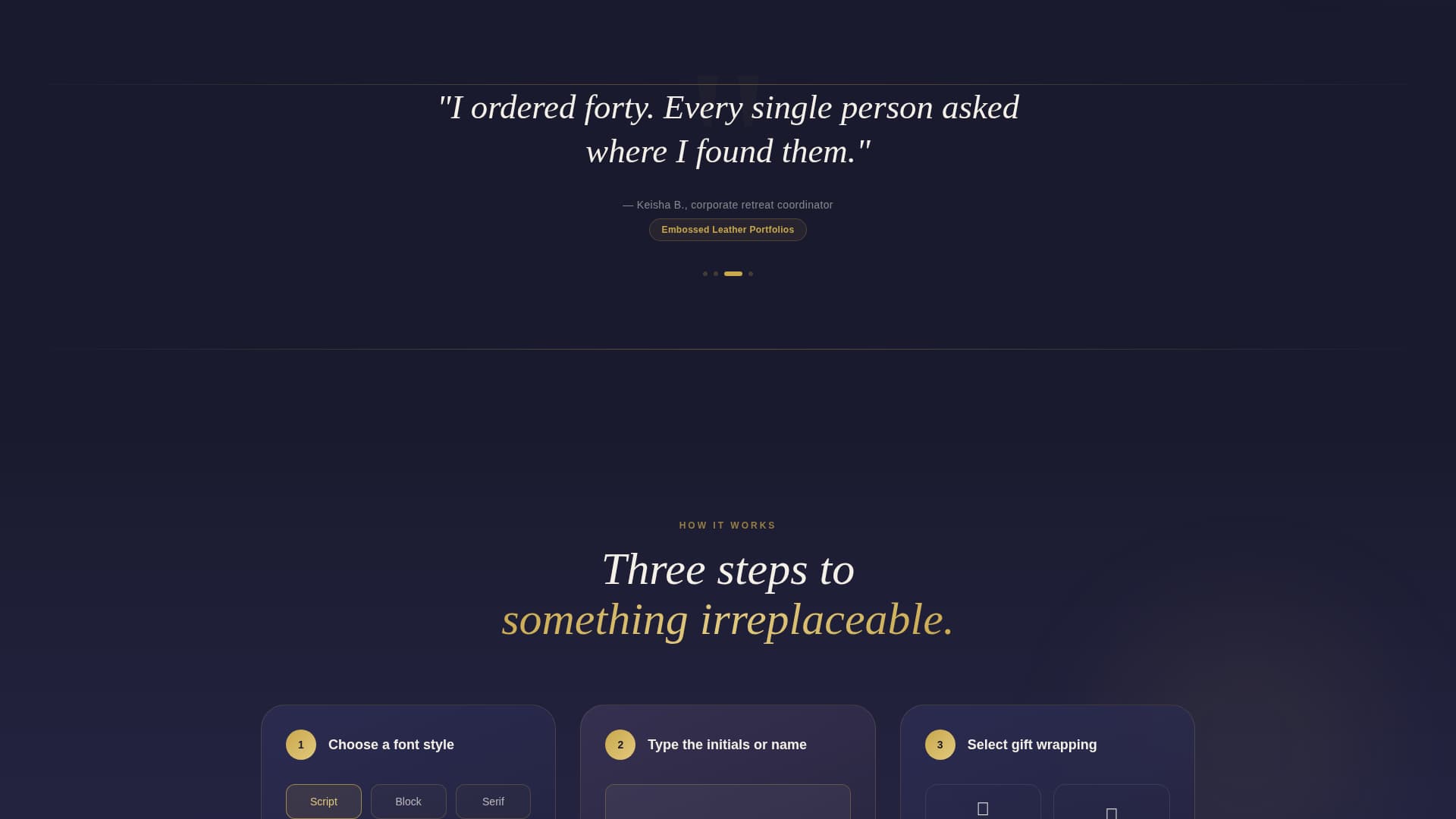 Engrave - Luxurious Monogram Landing Page Template
