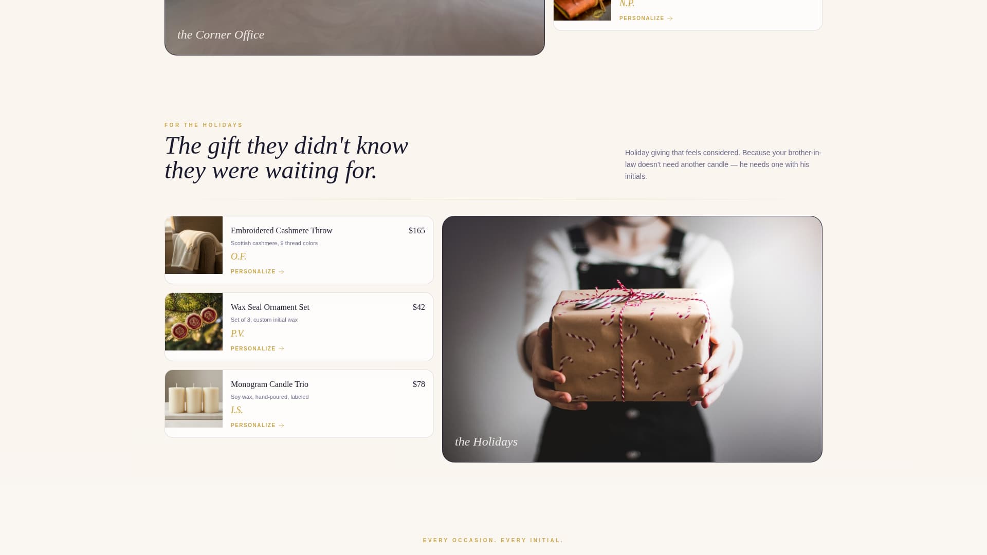 Monogram - Elegant Personalization Landing Page Template