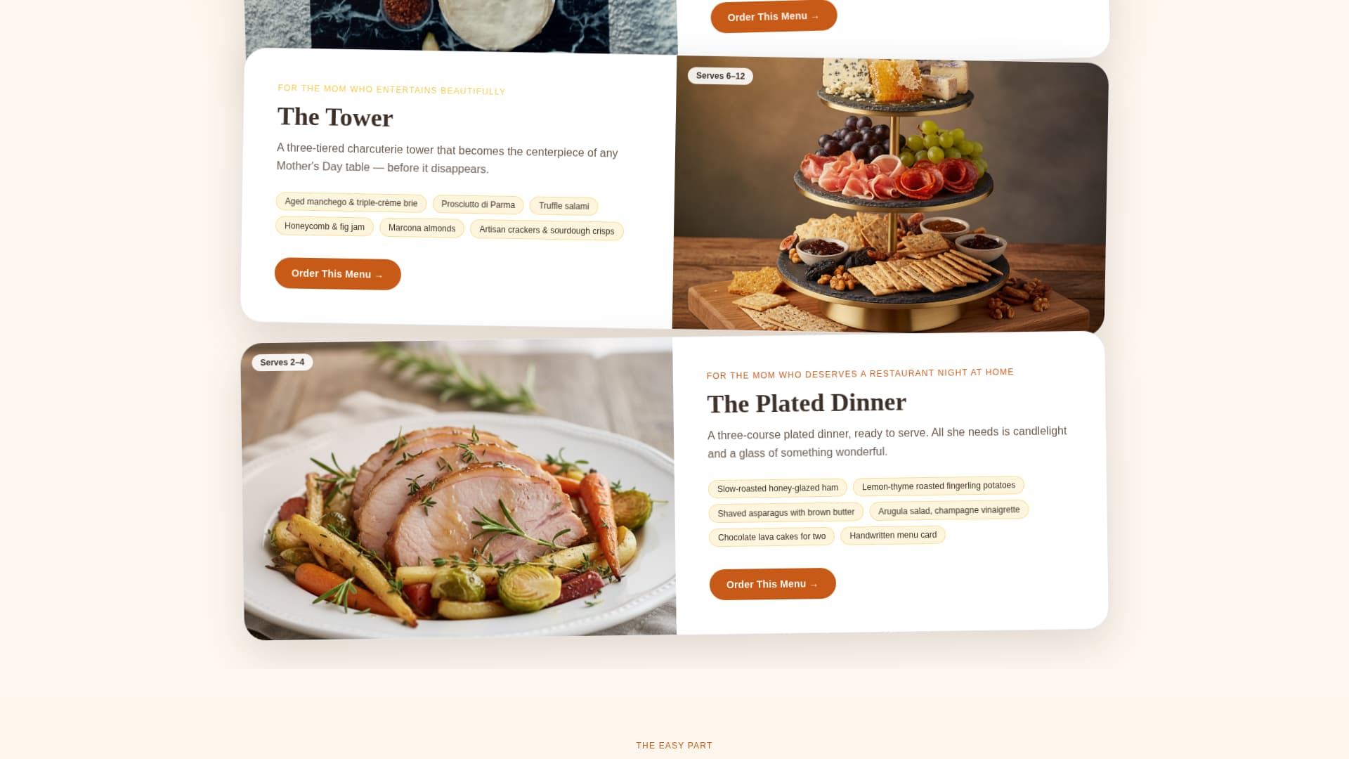 Gather - Heartfelt Catering Landing Page Template