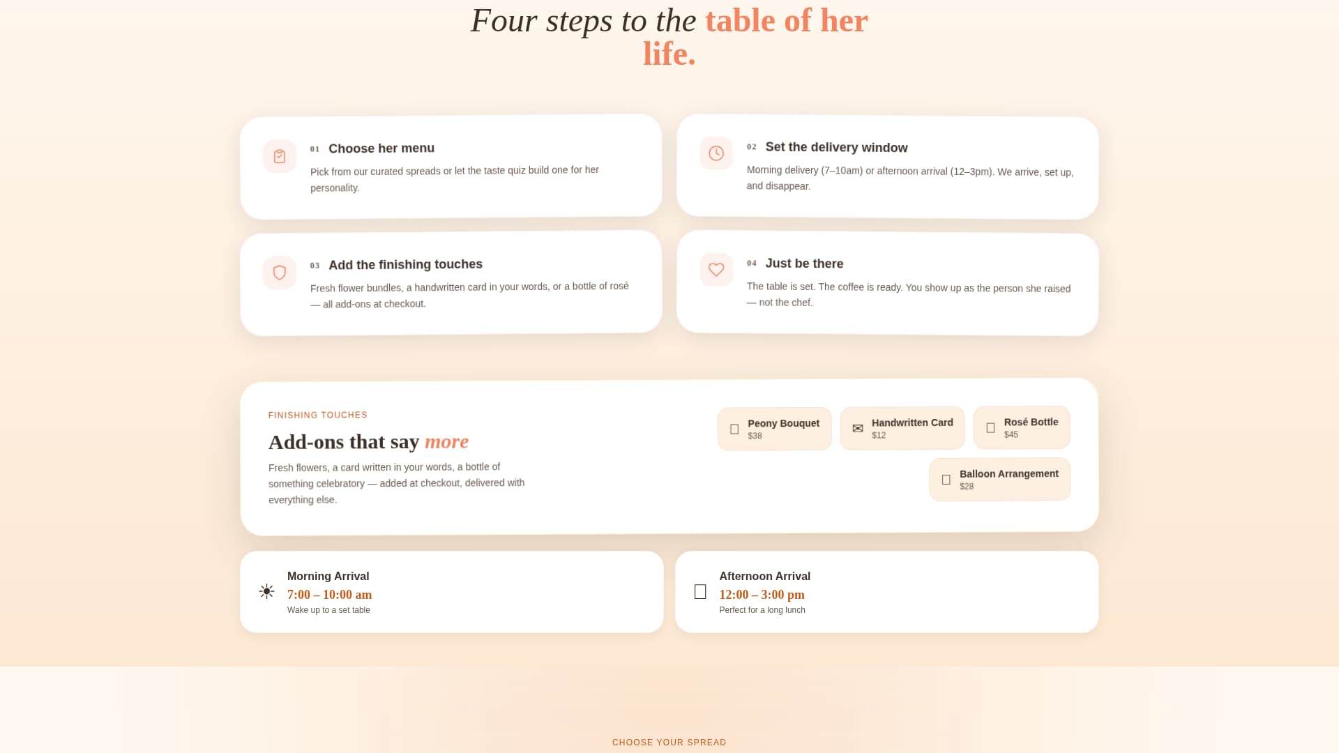 Gather - Heartfelt Catering Landing Page Template