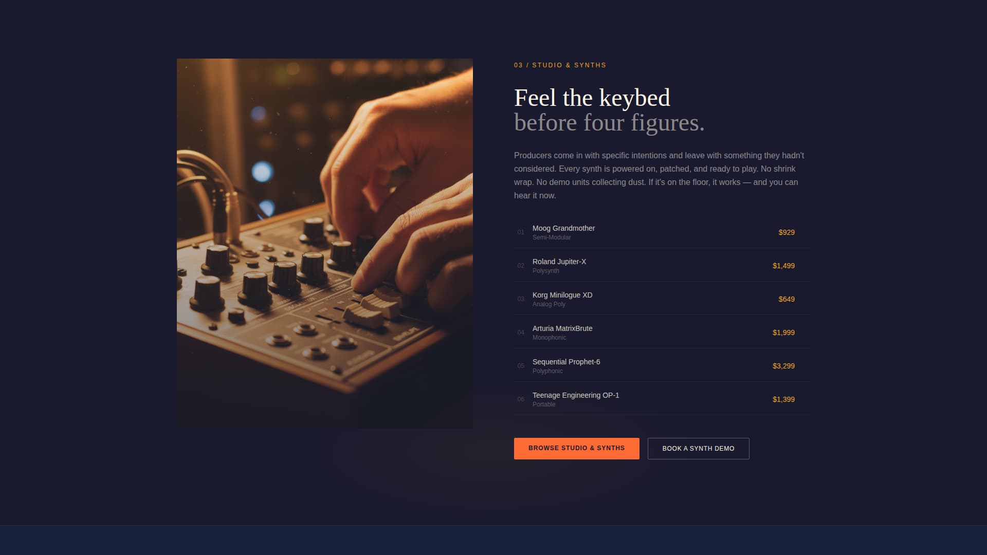 Chord - Curated Musicstore Landing Page Template