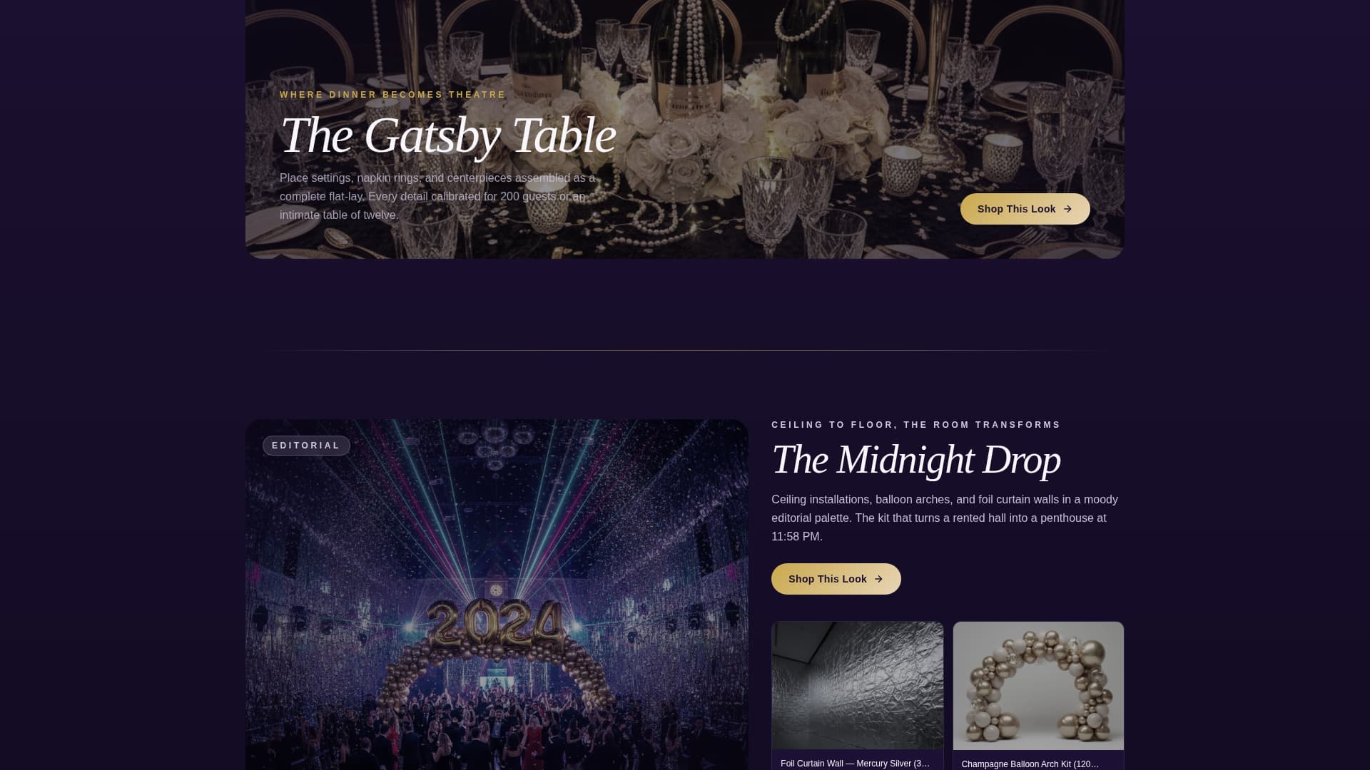 Countdown - Luxe New Year's Eve Landing Page Template
