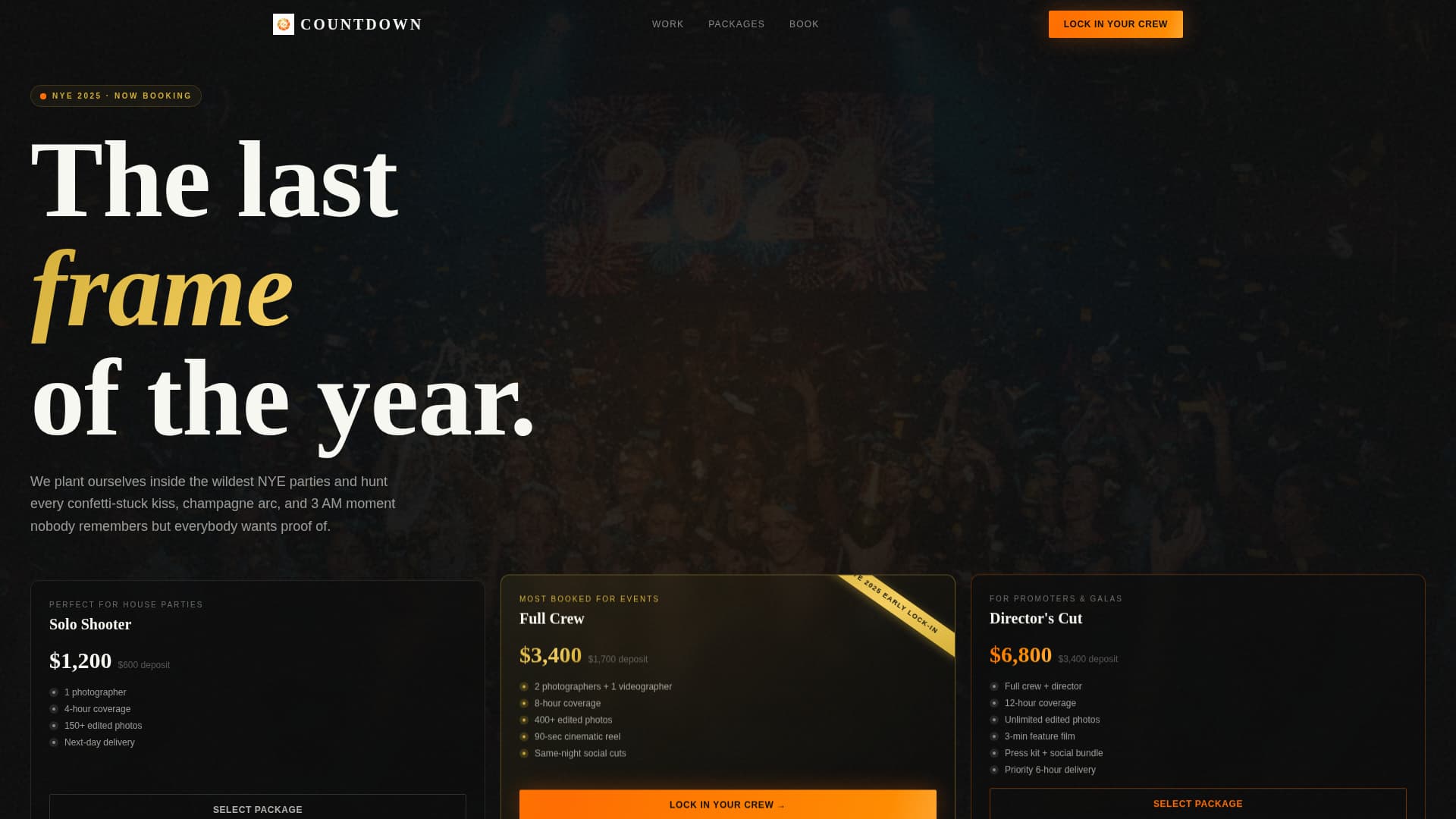 Countdown - Electrifying Nye Landing Page Template