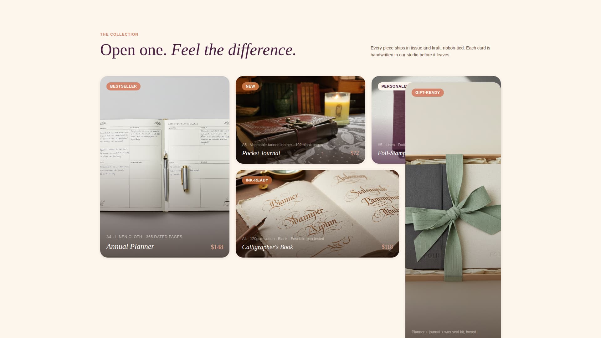 Folio - Artisan Planner Landing Page Template