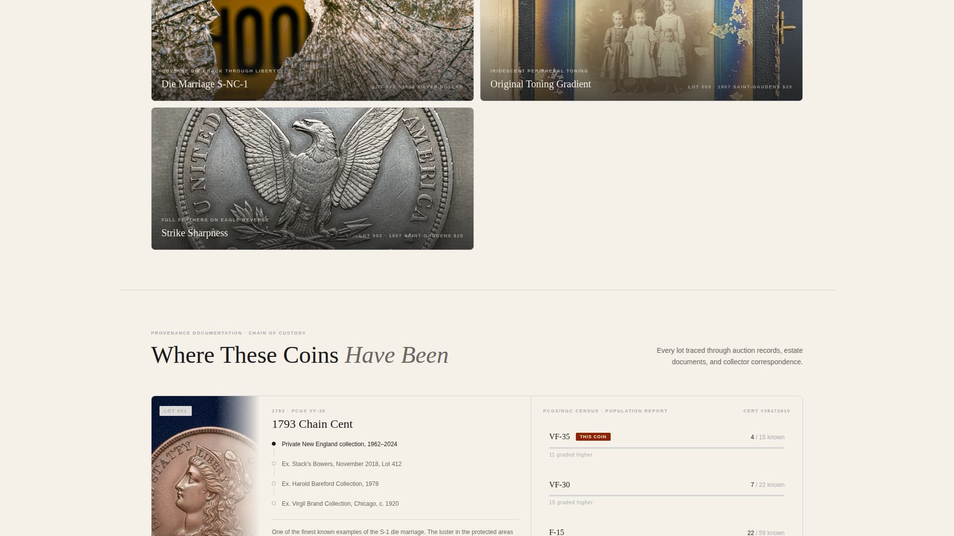 Mint - Prestigious Numismatic Landing Page Template