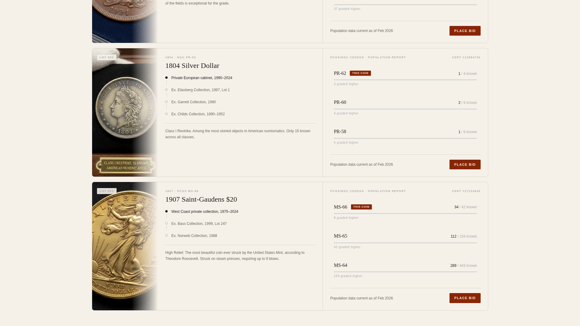 Mint - Prestigious Numismatic Landing Page Template