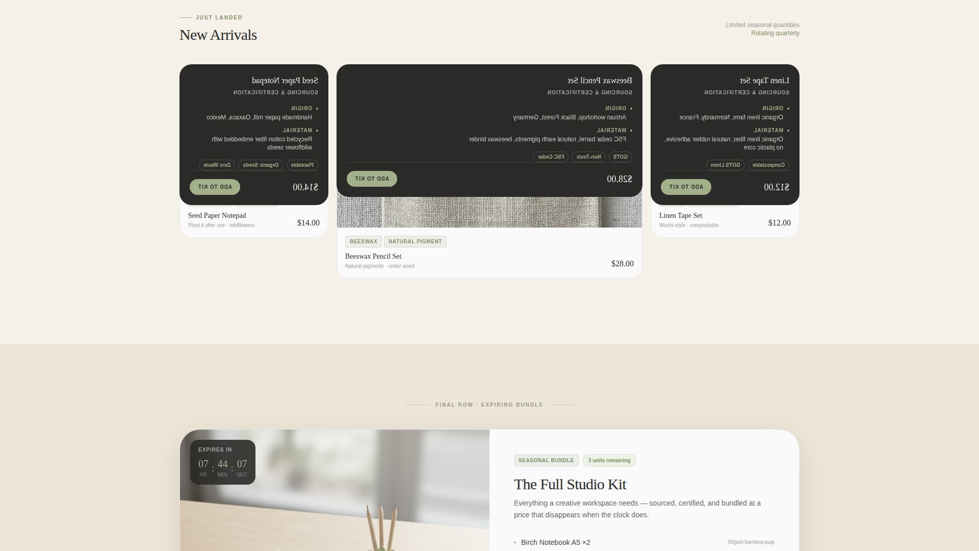 Stockroom - Sustainable Office Landing Page Template