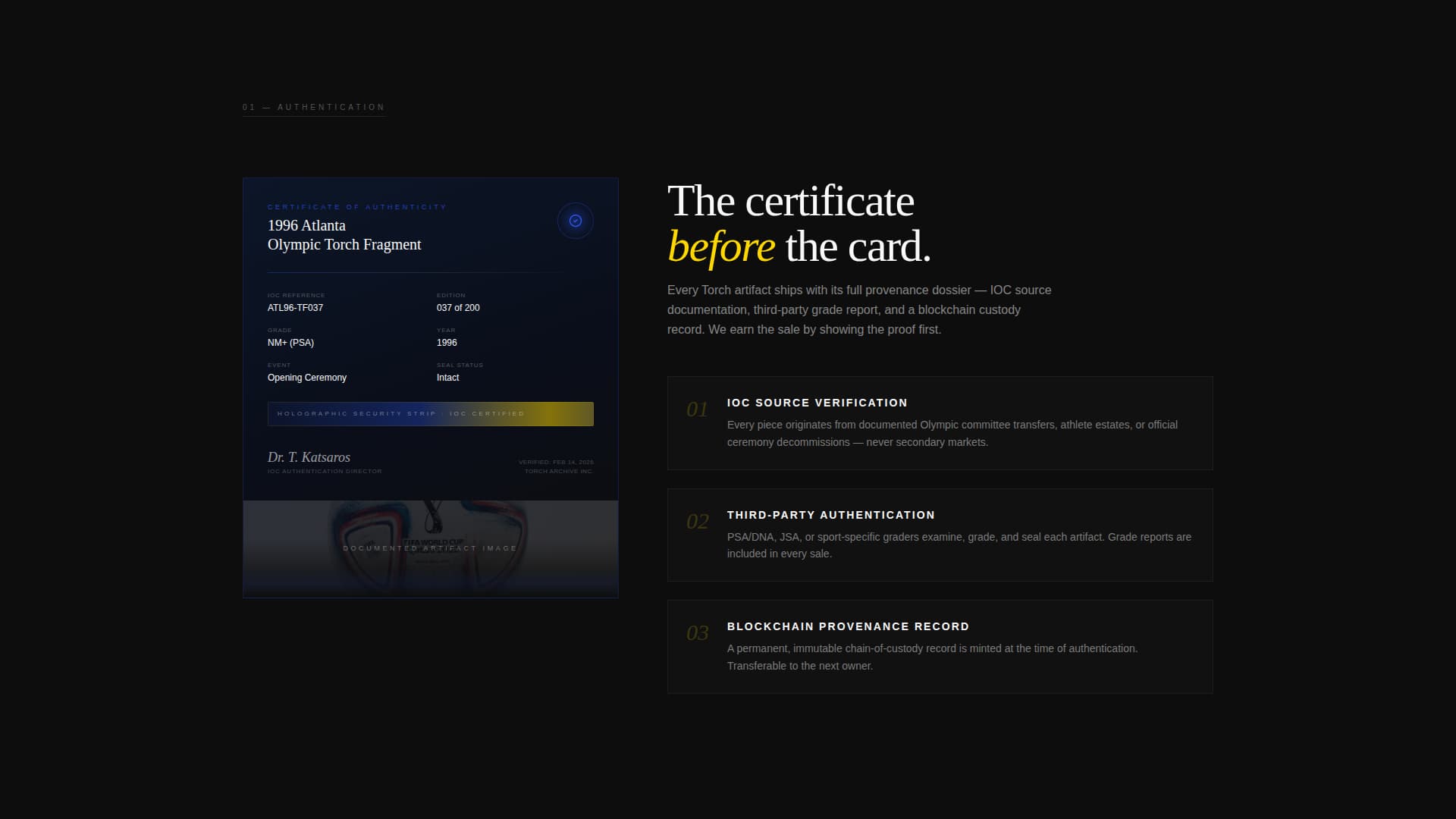 Torch - Exclusive Memorabilia Landing Page Template