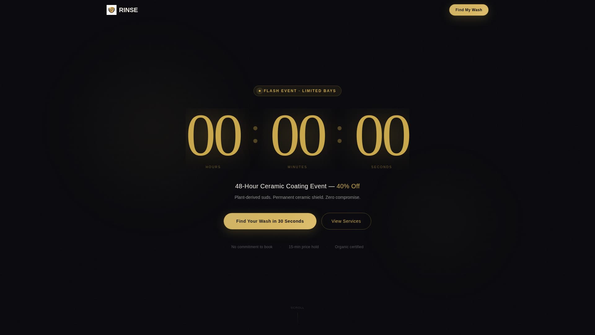 Rinse - Premium Detailing Landing Page Template