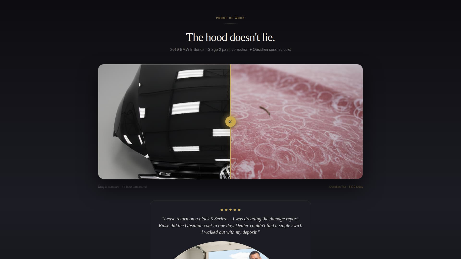 Rinse - Premium Detailing Landing Page Template