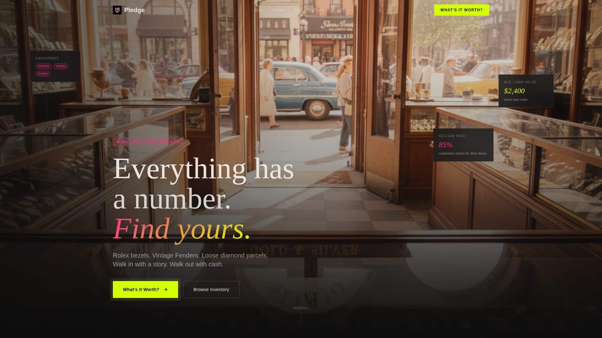 Hock — Premium Pawn Broker Landing Page Template