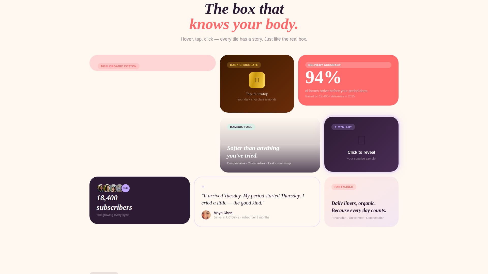 Cycle - Curated Subscription Landing Page Template