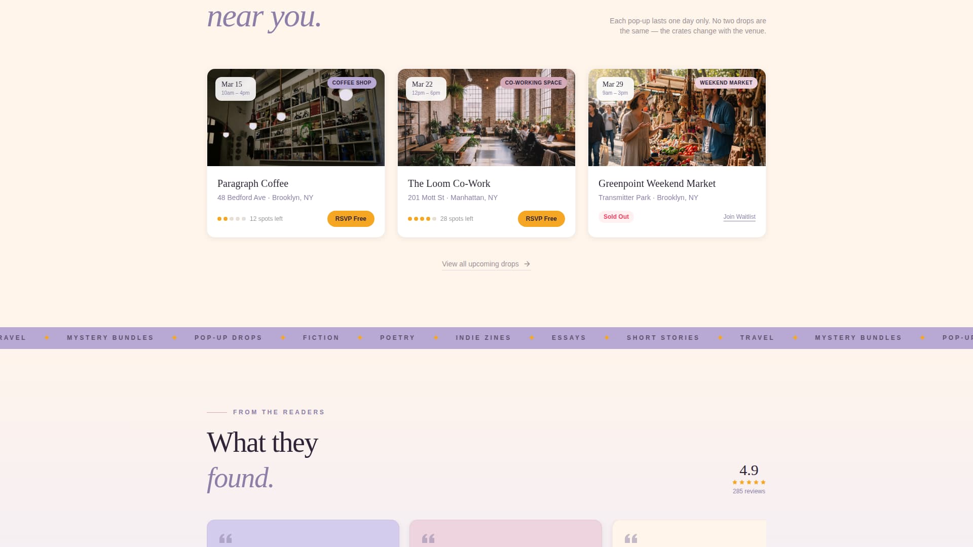 Shelf - Whimsical Bookstore Landing Page Template
